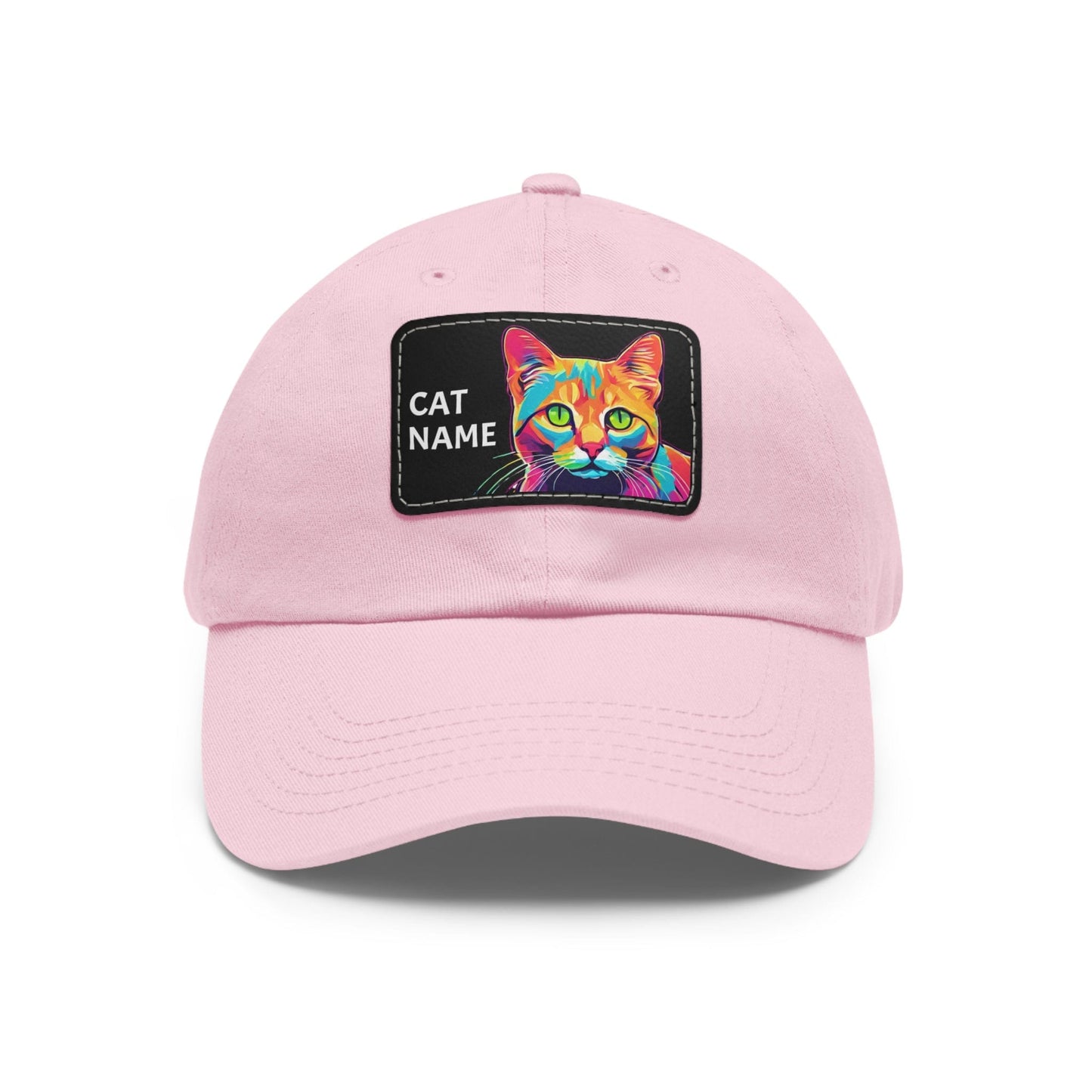 Cat Hat Cat Cap Cat Pop Art Hat Dad Hat with Patch (Rectangle) Baseball Cap Kitten Hat Kitty Hat Kitty Cap Custom Hat Flashlander