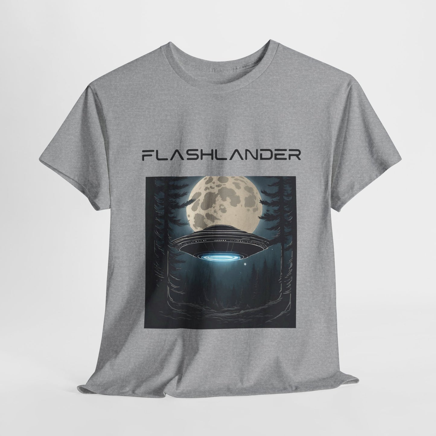 UFO Soaring Low in the Forest Tee Flashlander Gym Shirt