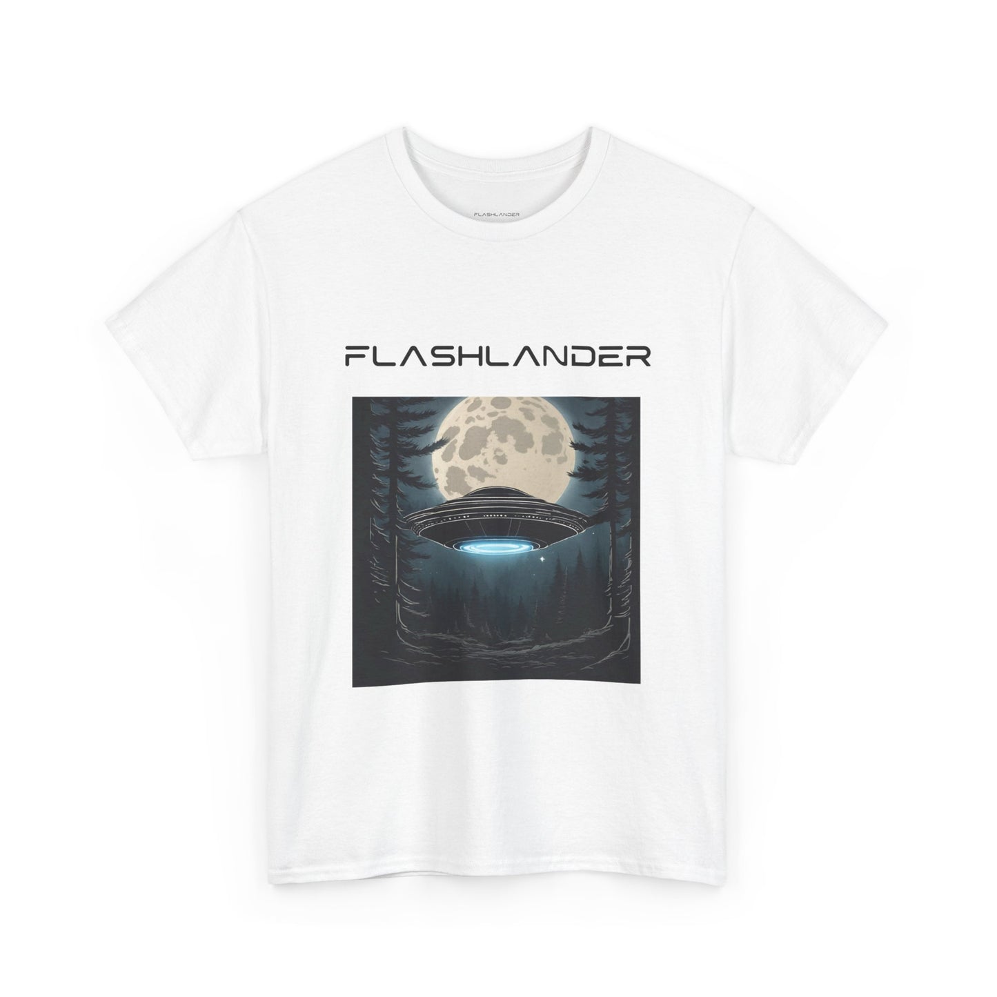 UFO Soaring Low in the Forest Tee Flashlander Gym Shirt