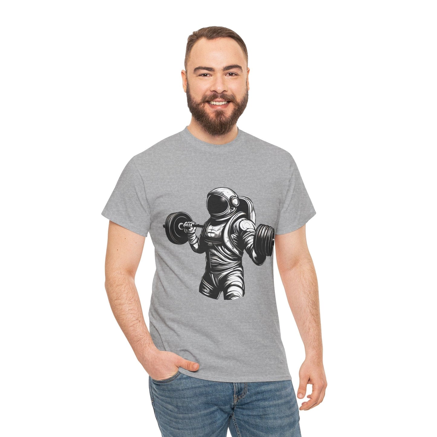 Camiseta de culturista astronauta: rompiendo límites en el espacio Camiseta gráfica de gimnasio Flashlander