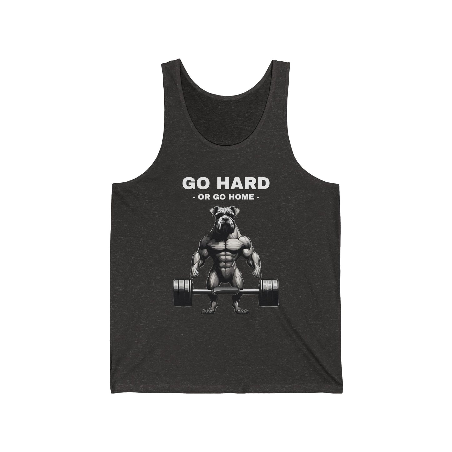 Muscular Schnauzer Dog Bodybuilding Gym Cotton Unisex Jersey Tank