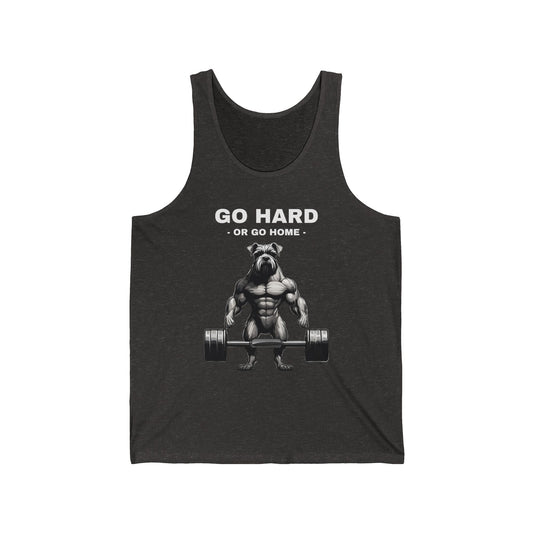 Muscular Schnauzer Dog Bodybuilding Gym Cotton Unisex Jersey Tank