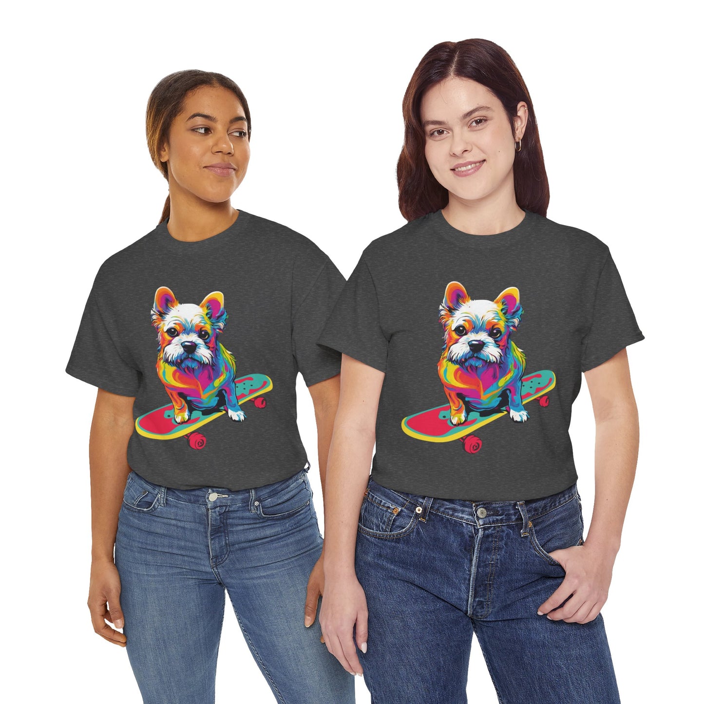 Pop Art Skateboarding Dog Flashlander Gym Shirt