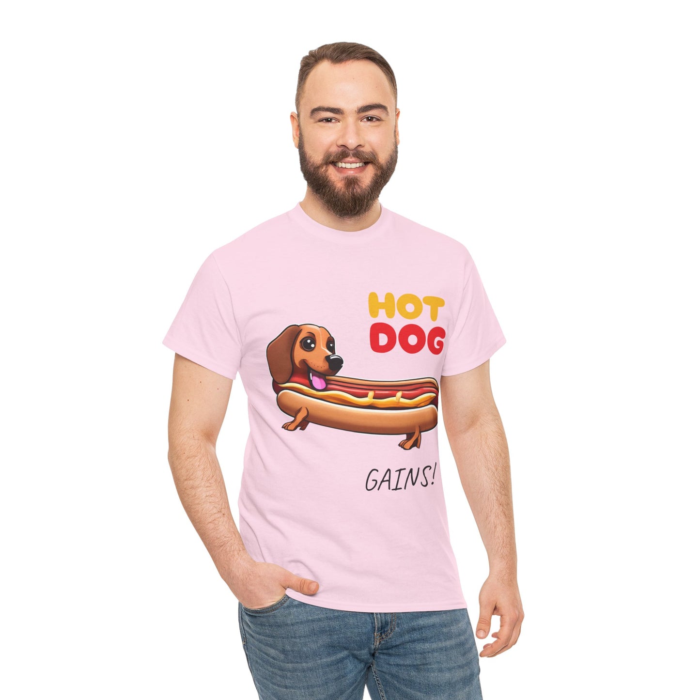 Hot Dog Gains Dachshund Dog - Flashlander Gym Shirt