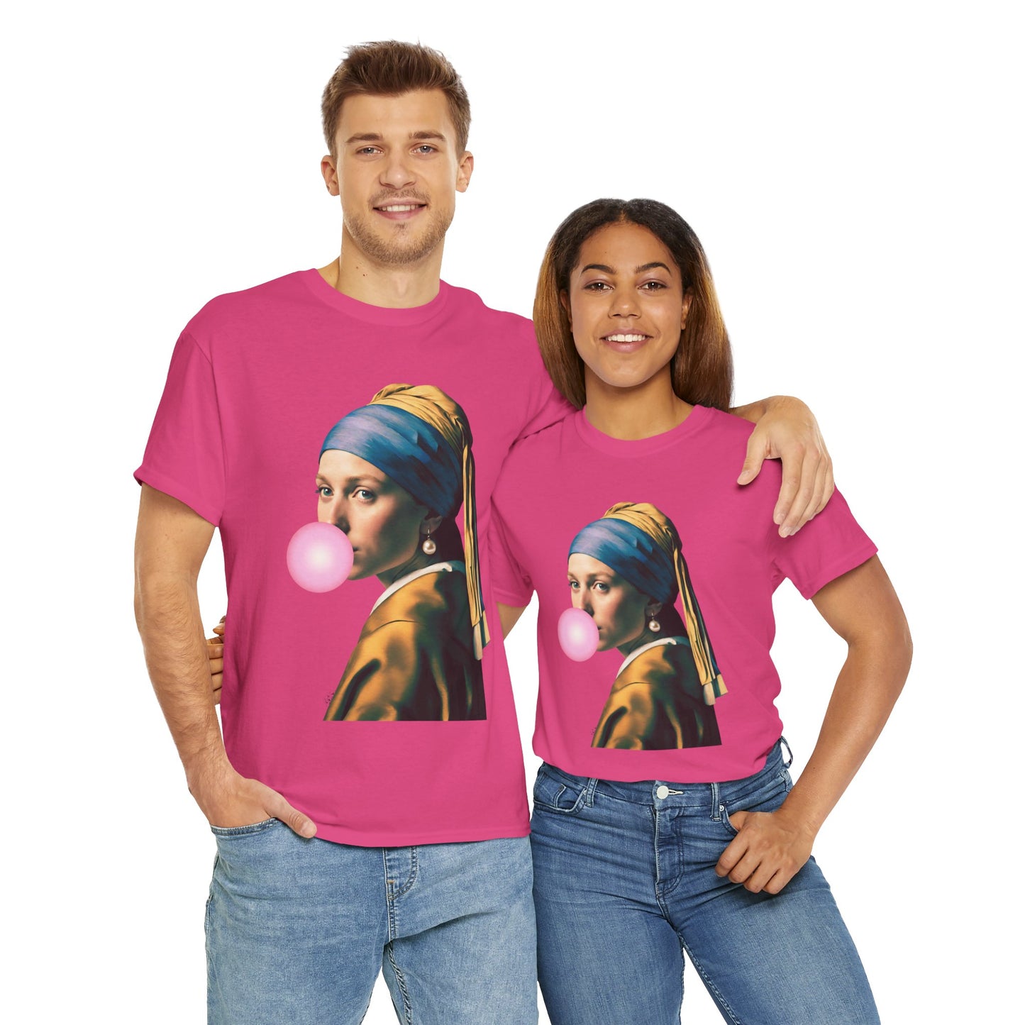 Bubble Gum Girl with a Pearl Earring Johannes Vermeer - Flashlander Gym Shirt