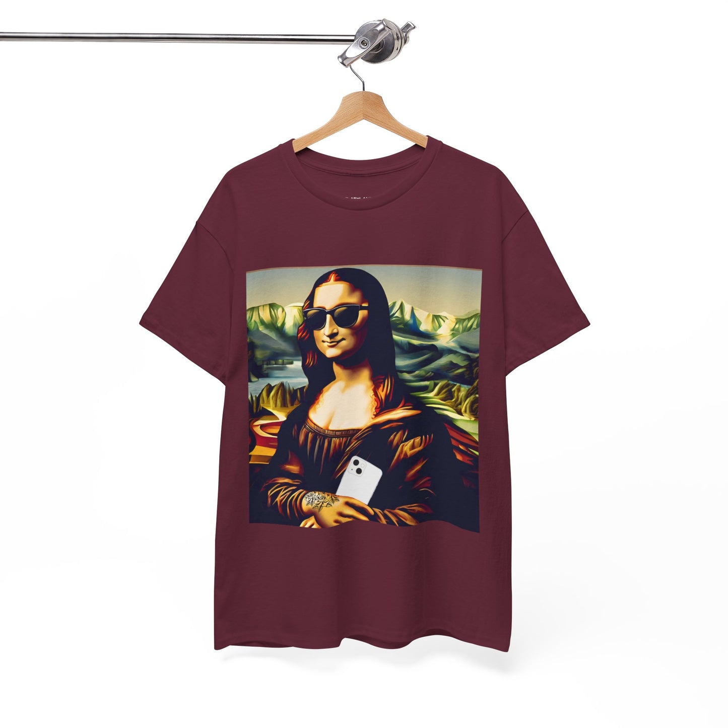 Camiseta deportiva de Flashlander: Mona Lisa moderna y divertida 