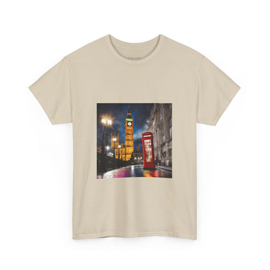 London City Big Ben, Reino Unido, Inglaterra Camisa Unisex Heavy Cotton Camiseta Marca Flashlander