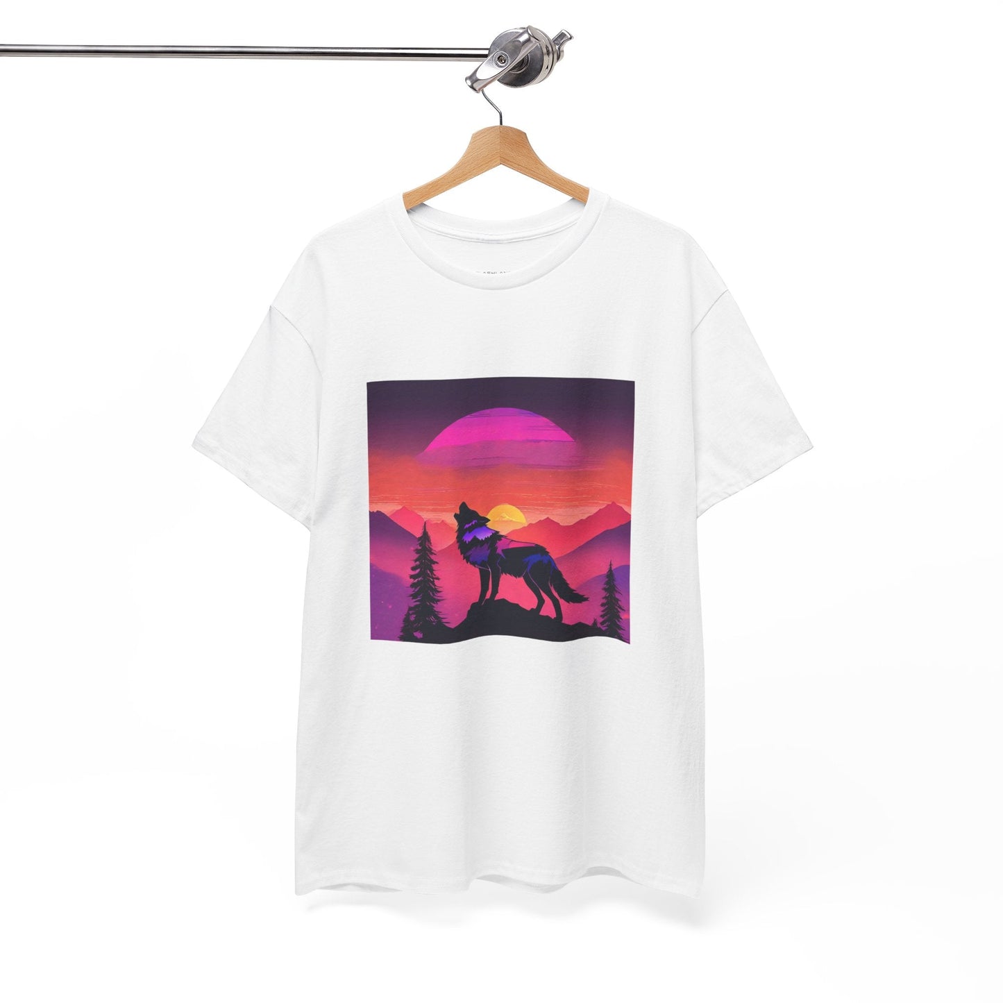 Wolf Majestic Sunset Gaphic Tee Flashlander