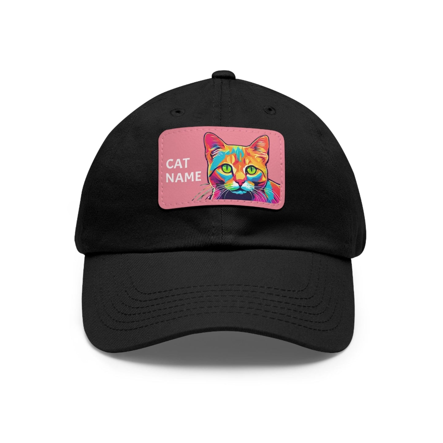 Cat Hat Cat Cap Cat Pop Art Hat Dad Hat with Patch (Rectangle) Baseball Cap Kitten Hat Kitty Hat Kitty Cap Custom Hat Flashlander