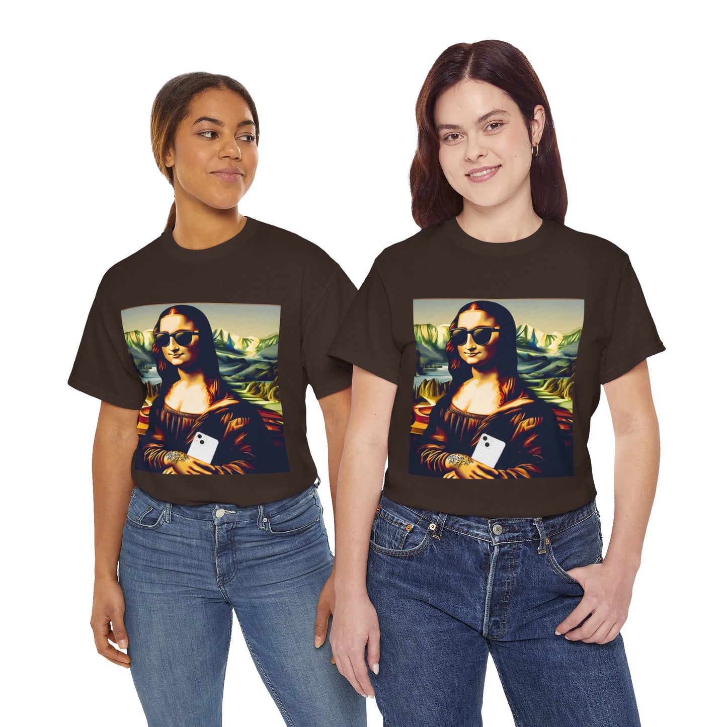 Funny modern Mona Lisa - Flashlander Gym Shirt