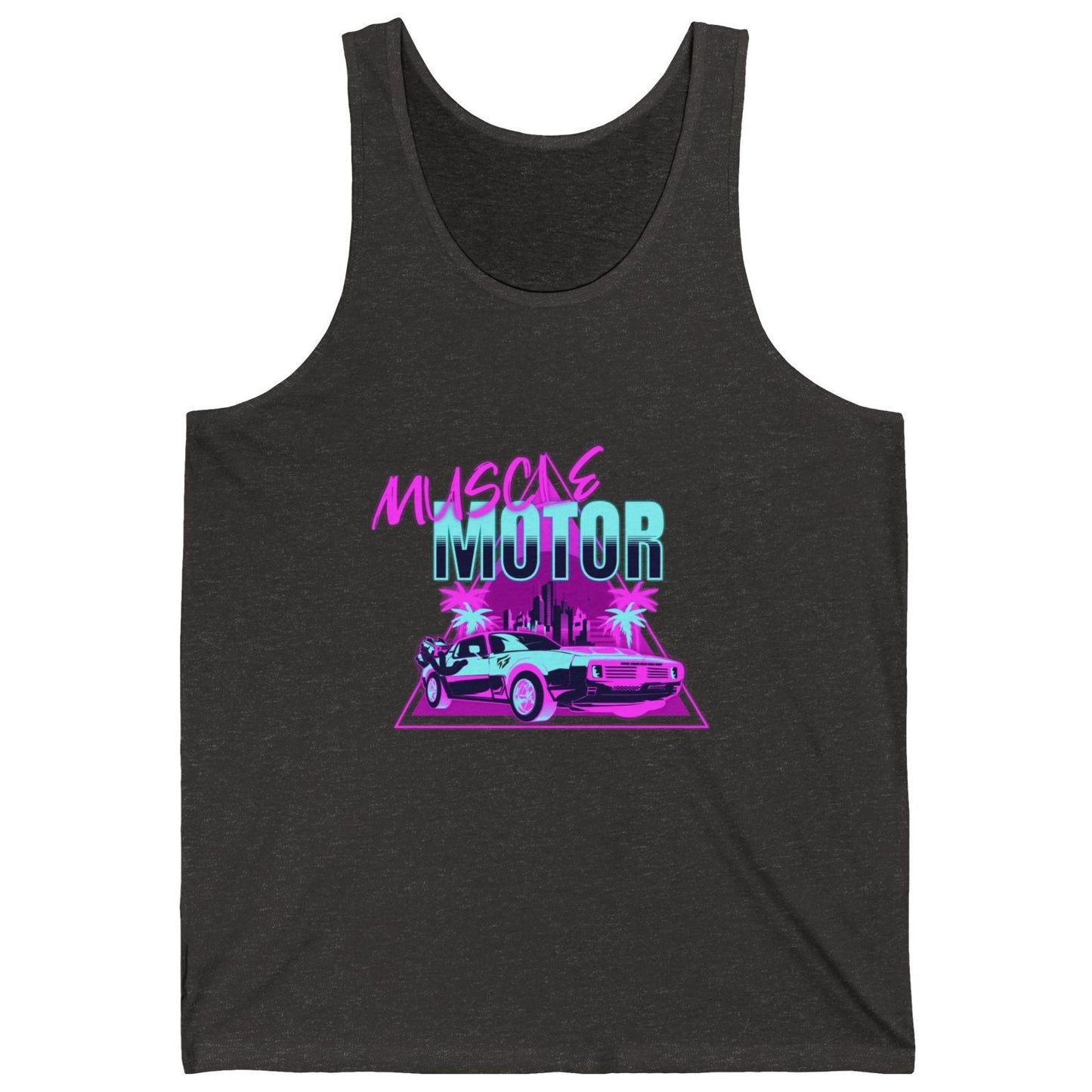 Camiseta sin mangas unisex de algodón Flashlander de Muscle Motor Gym