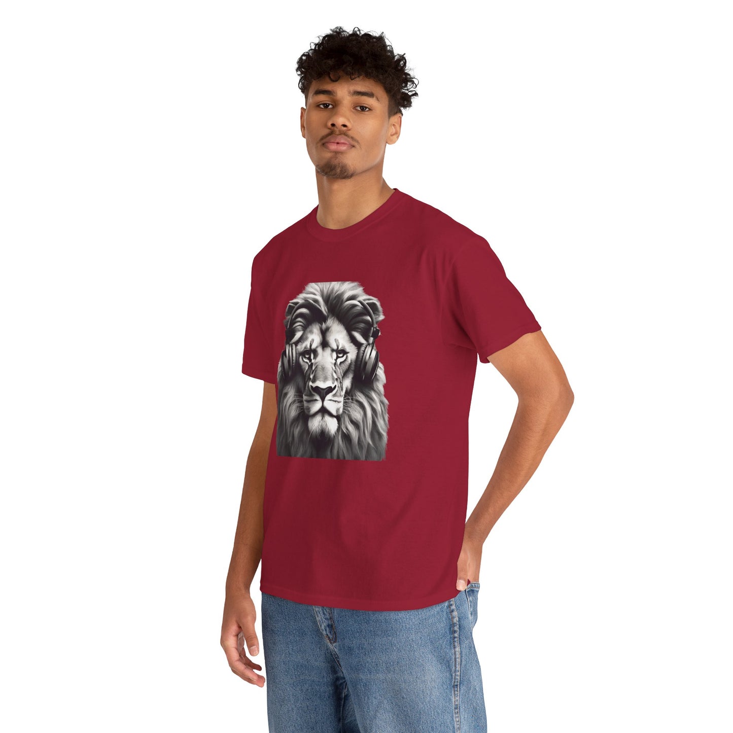 Lion Training with Headphones - Flashlander Gym Shirt