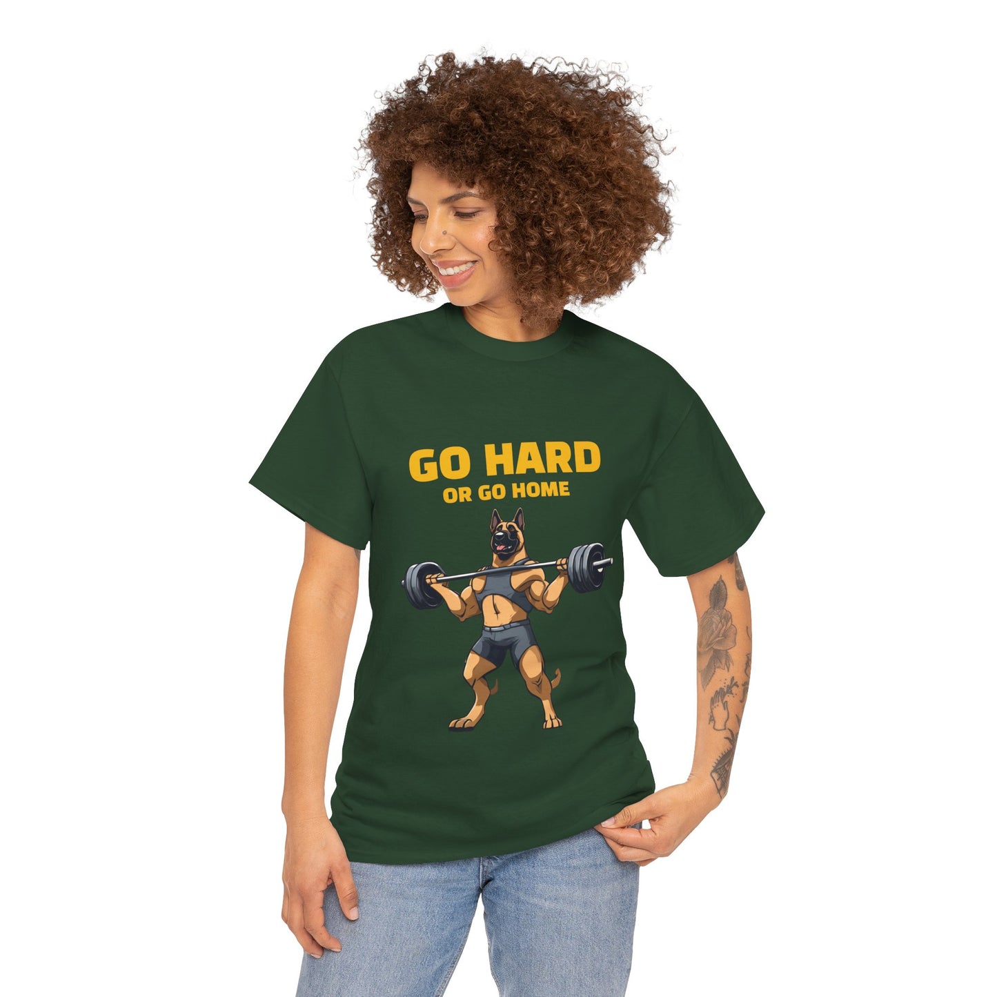 Muscular German Shepherd Dog Weightlifting  - Flashlander Gym Shirt