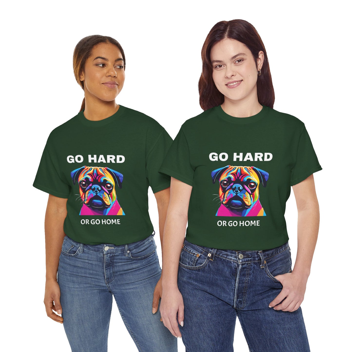 Pug Dog Pop Art  - Go Hard Or Go Home Flashlander Gym Shirt