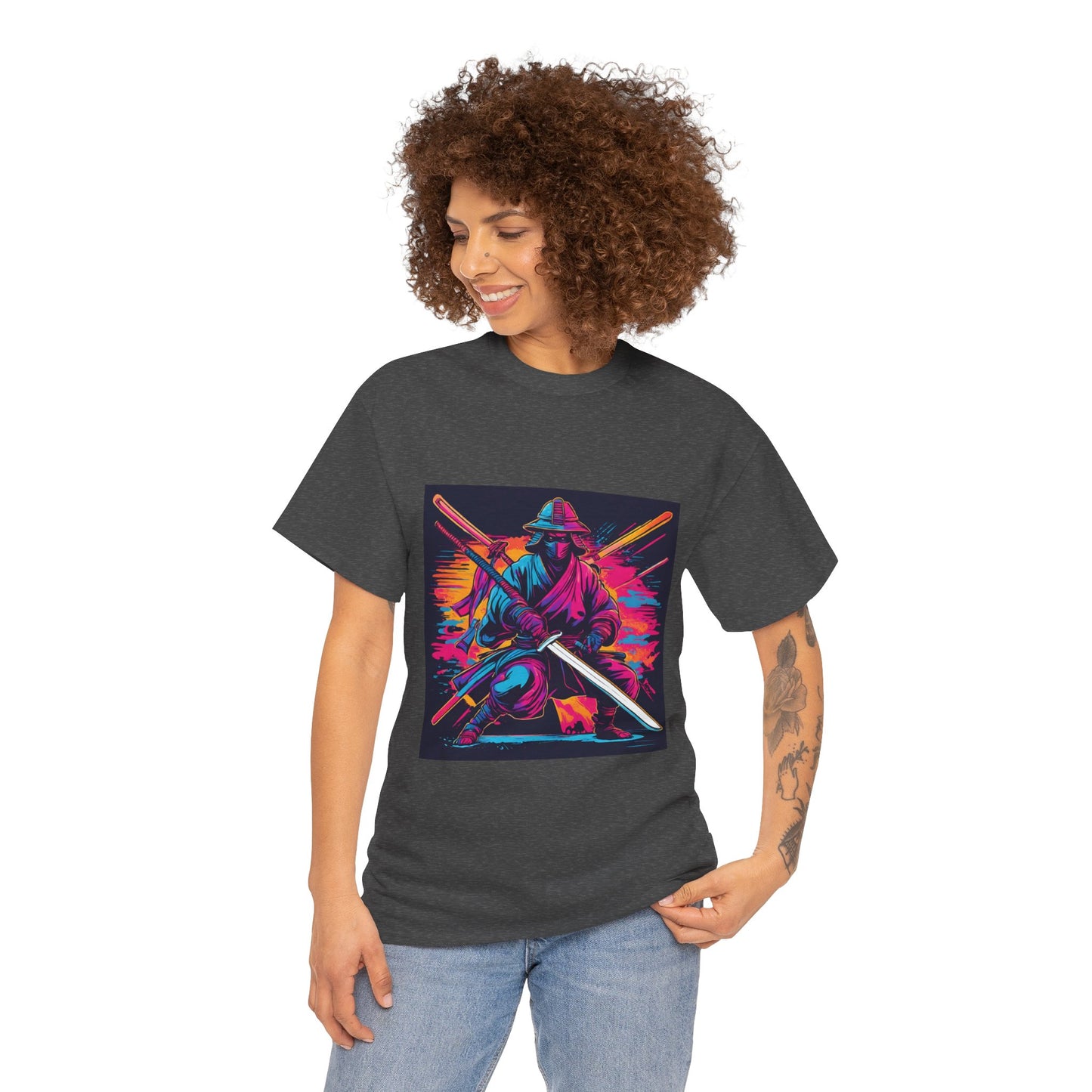 Samurai Warrior Sunset - Flashlander Gym Shirt