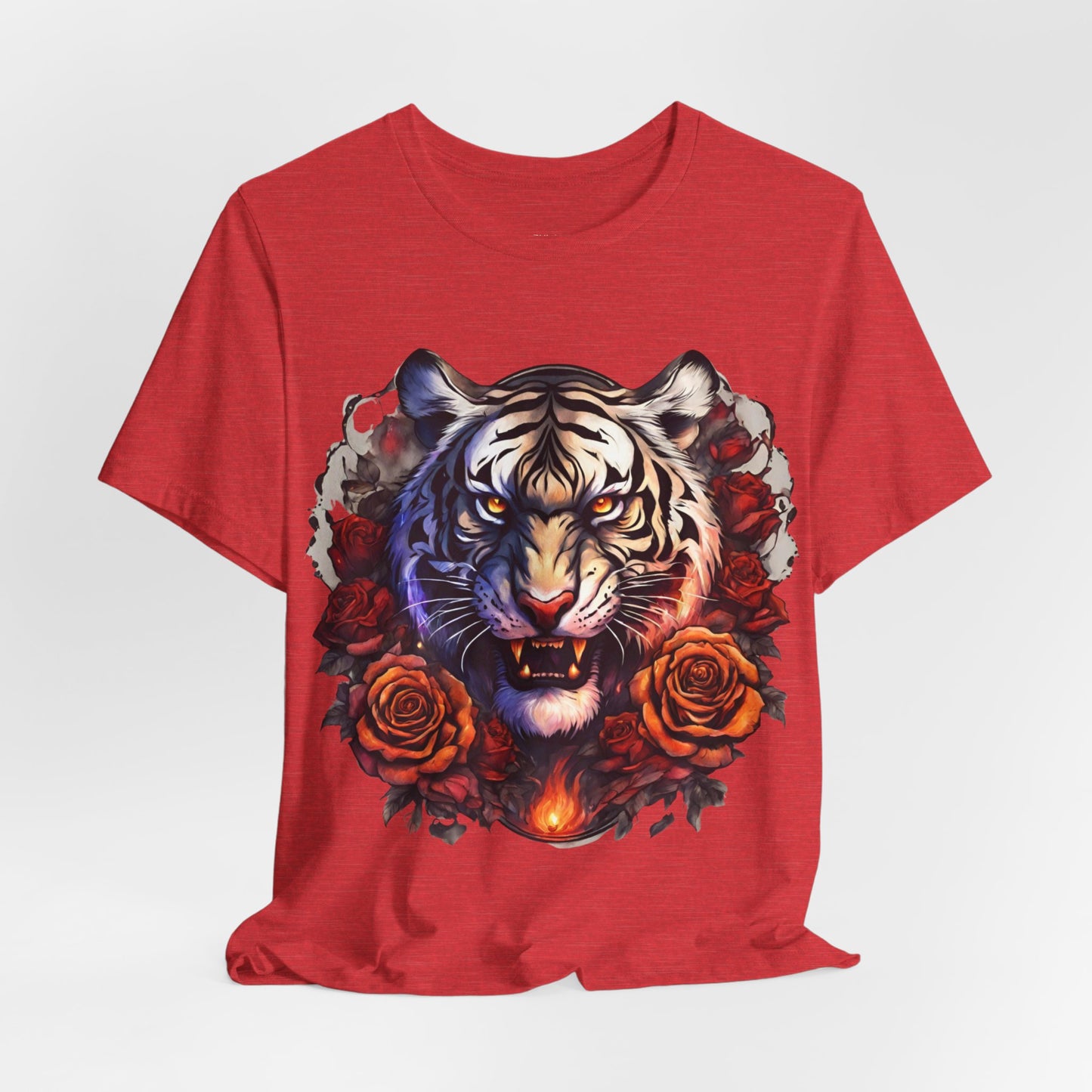 White Tiger Flames Flashlander Gym Shirt