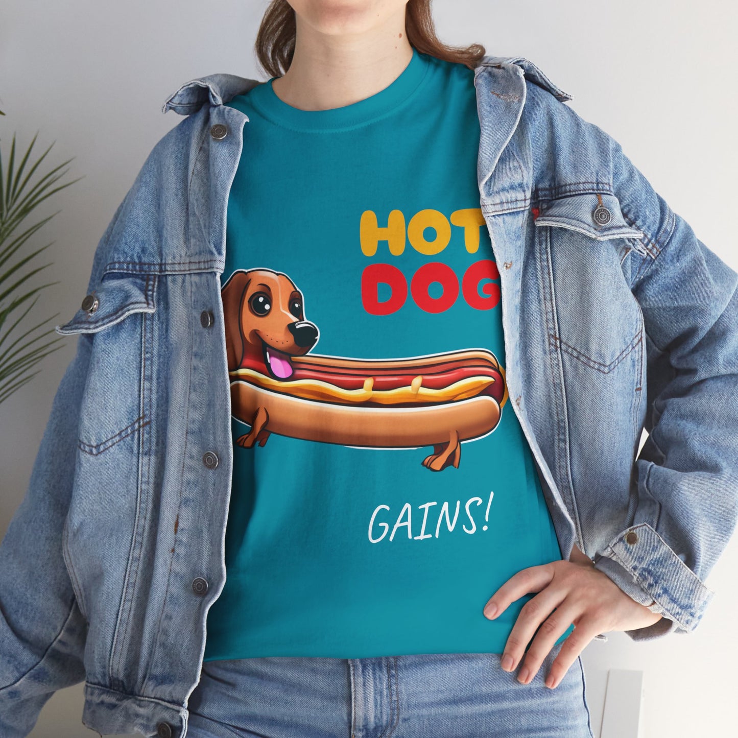 Hot Dog Gains Dachshund Dog - Flashlander Gym Shirt