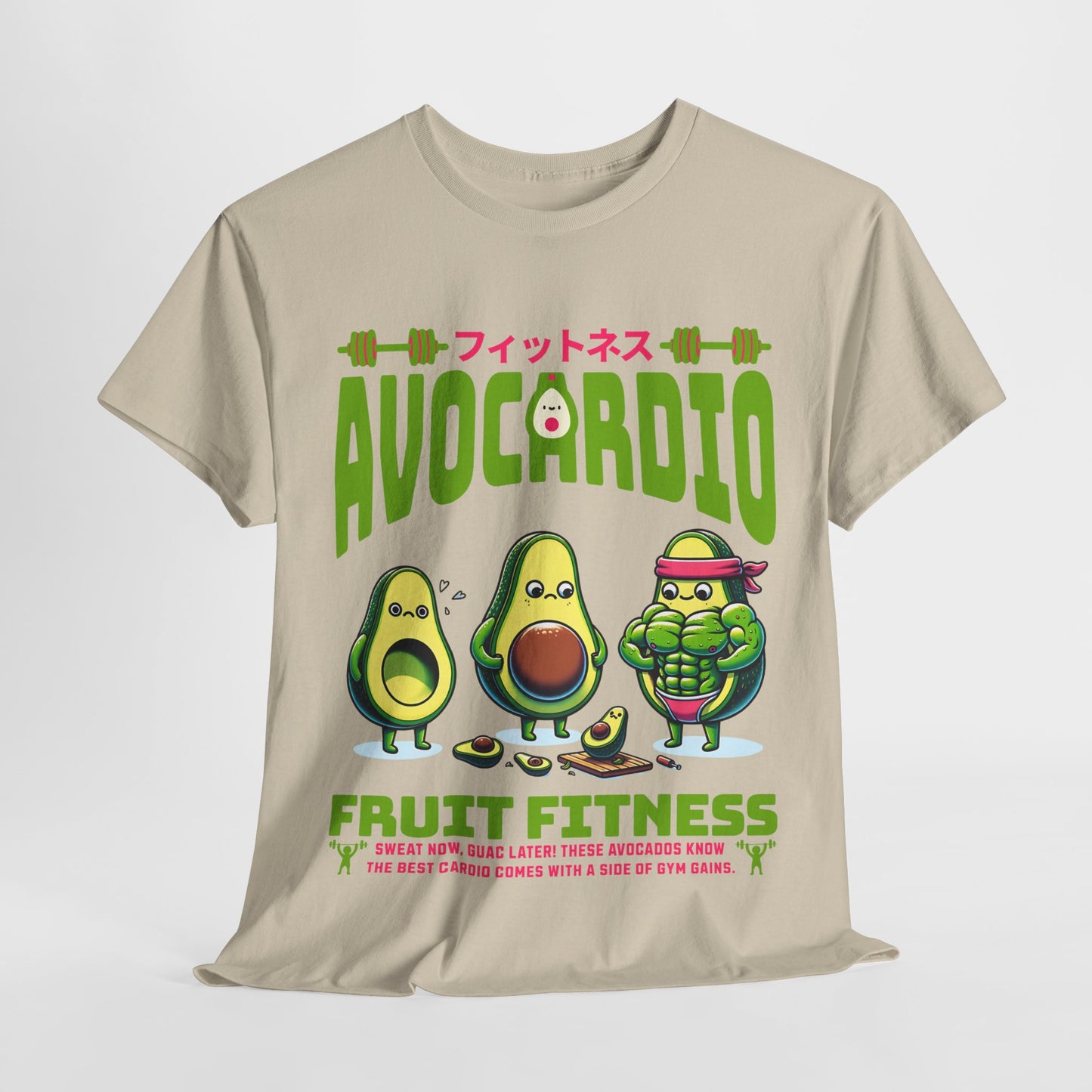 Avocardio Active Gym Shirt Avocado Fitness Graphic Tee