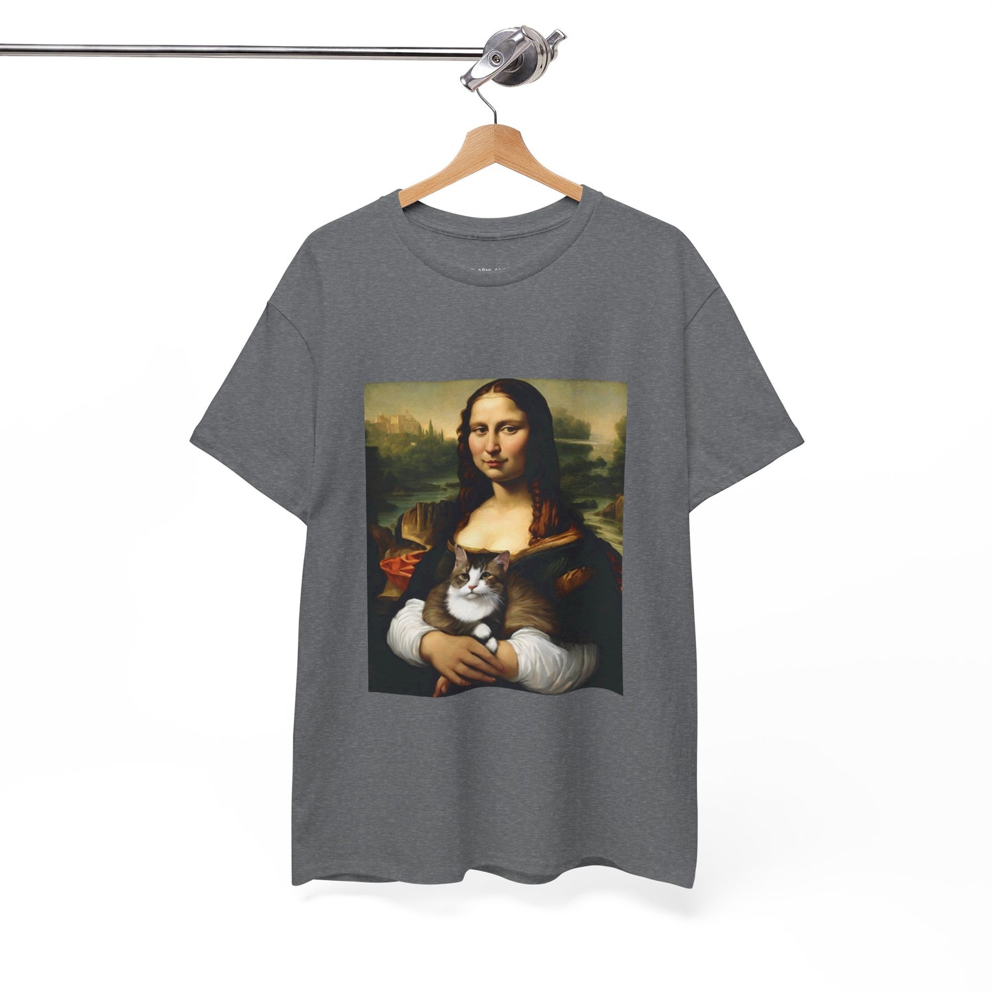 Mona Lisa with Cat - Flashlander Gym Shirt