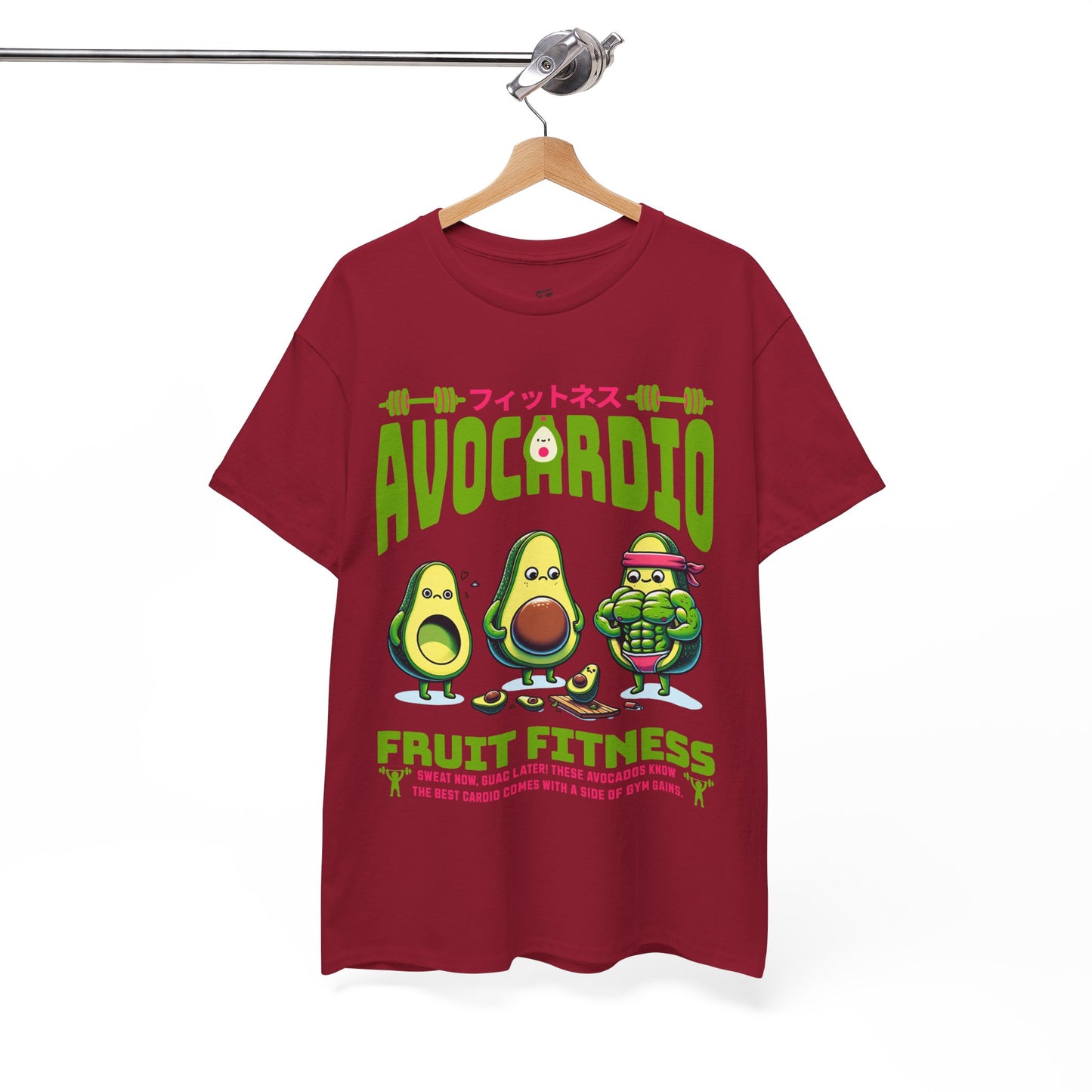 Avocardio Active Gym Shirt Avocado Fitness Graphic Tee