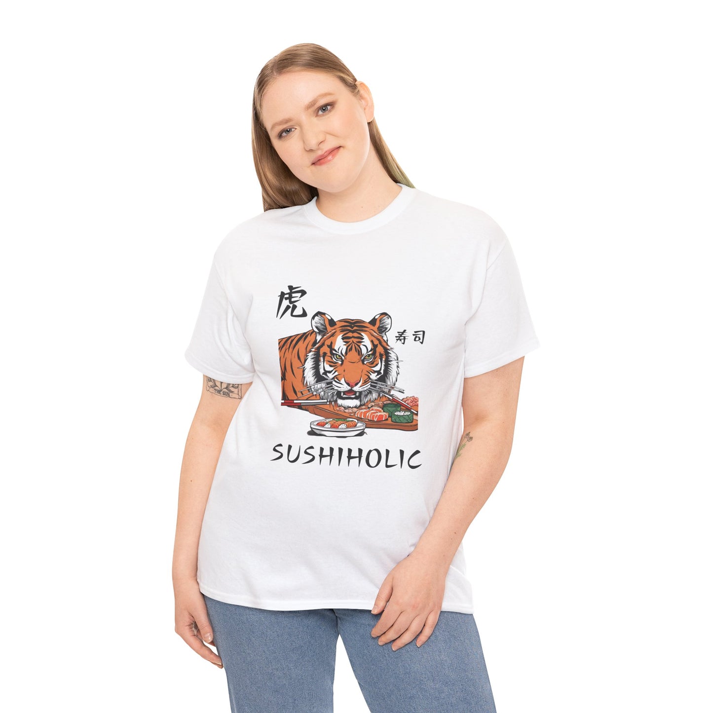 Tiger Sushi Lovers Sushiholic Graphic Tee Flashlander