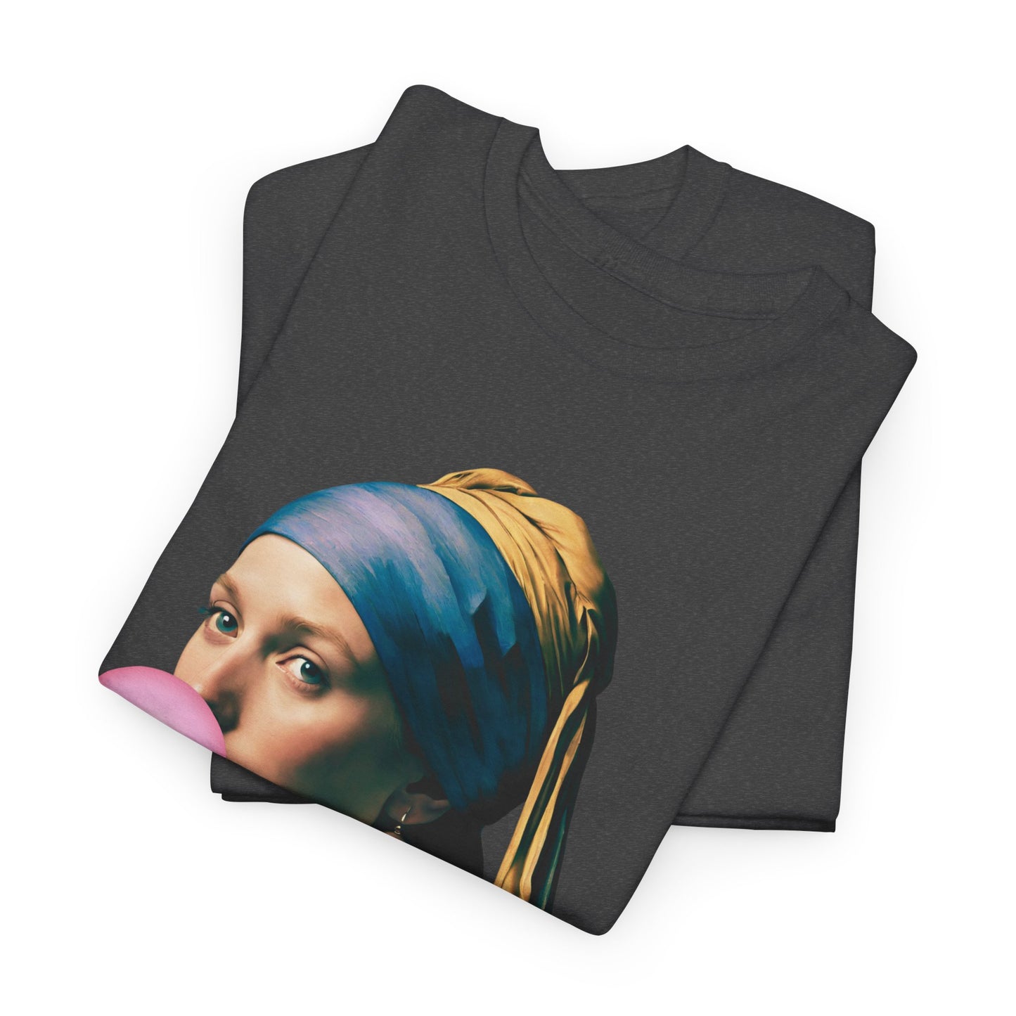 Bubble Gum Girl with a Pearl Earring Johannes Vermeer - Flashlander Gym Shirt