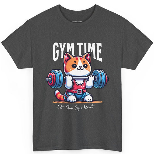 Cute Cat Gym Time Shirt Flashlander Graphic Tee