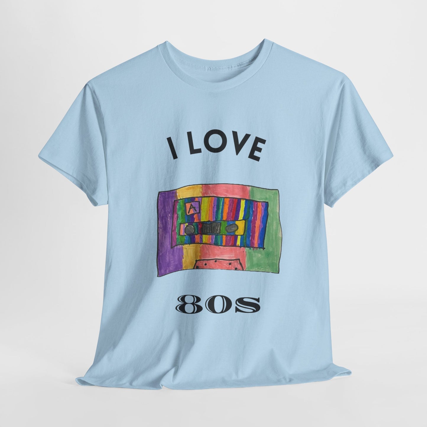 Retro Vibes Art Pop Cassette Tape I Love 80's - Flashlander Gym Shirt