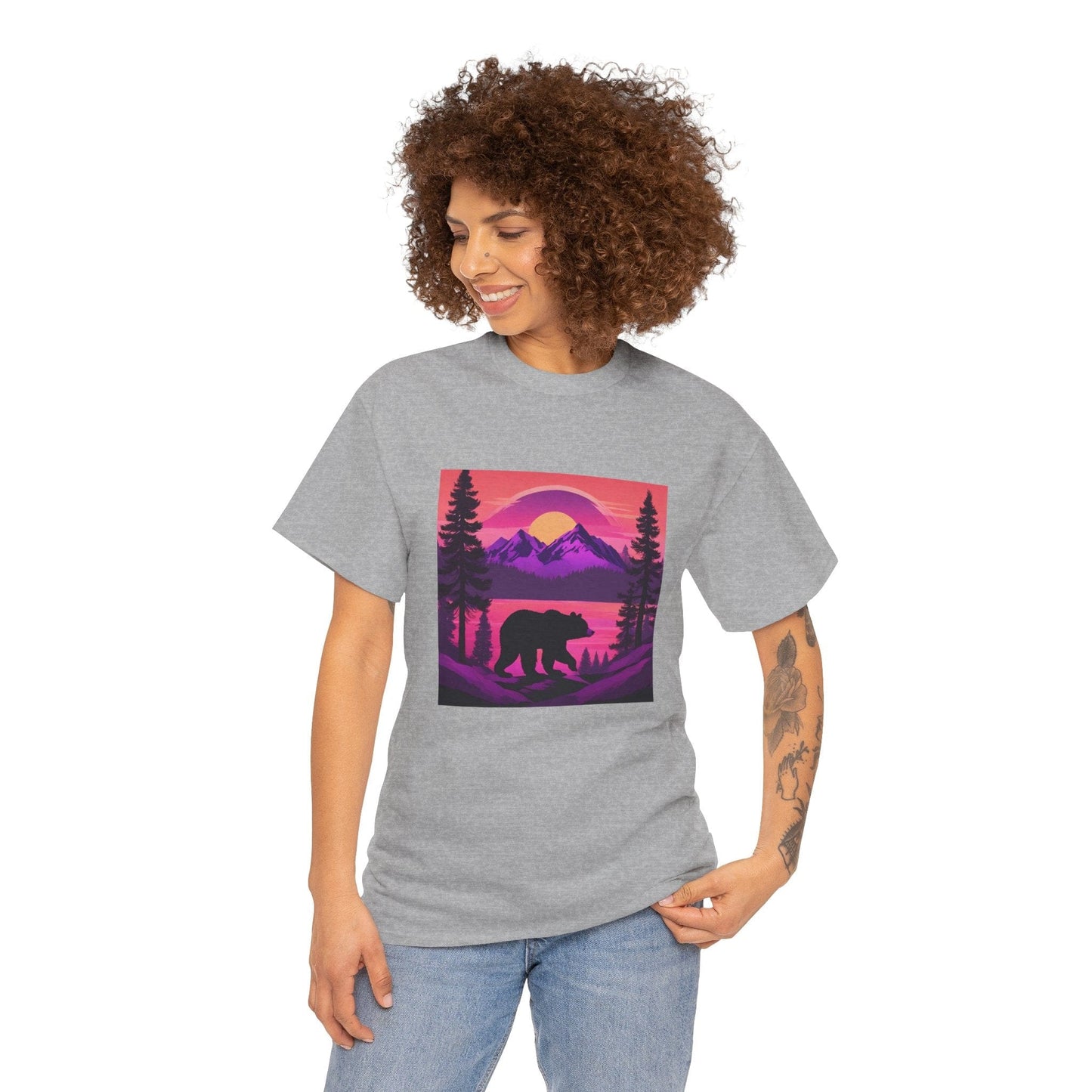 T-shirt graphique Bear Majestic Sunset Flashlander