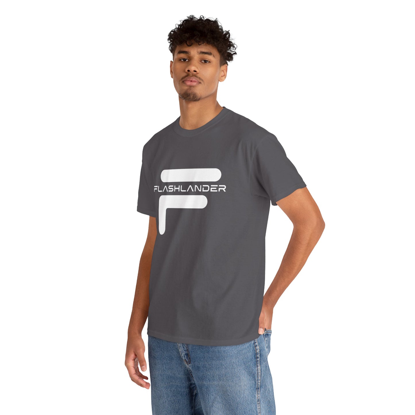 Flashlander with Iconic Crossed Logo Design Gym Shirt