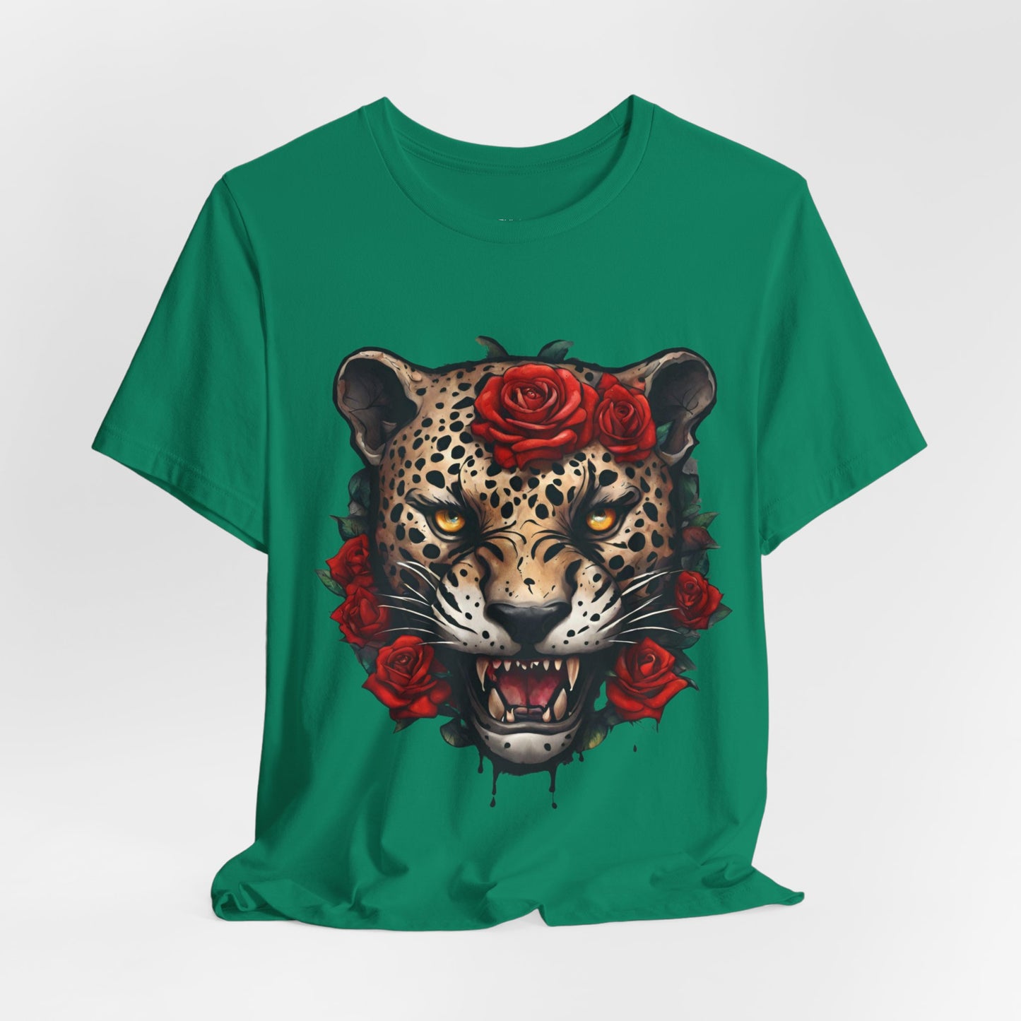 Jaguar Flames and Roses Graphic Tee Flashlander