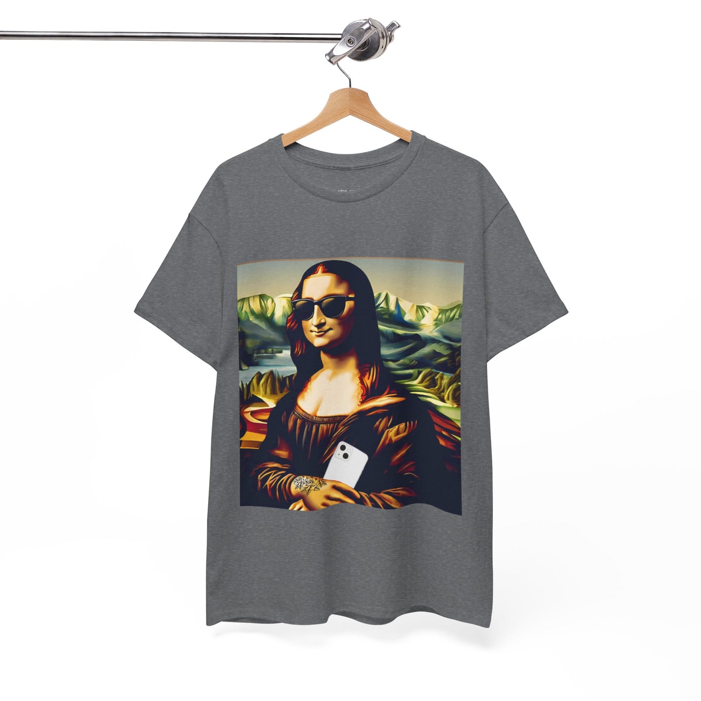 Funny modern Mona Lisa - Flashlander Gym Shirt