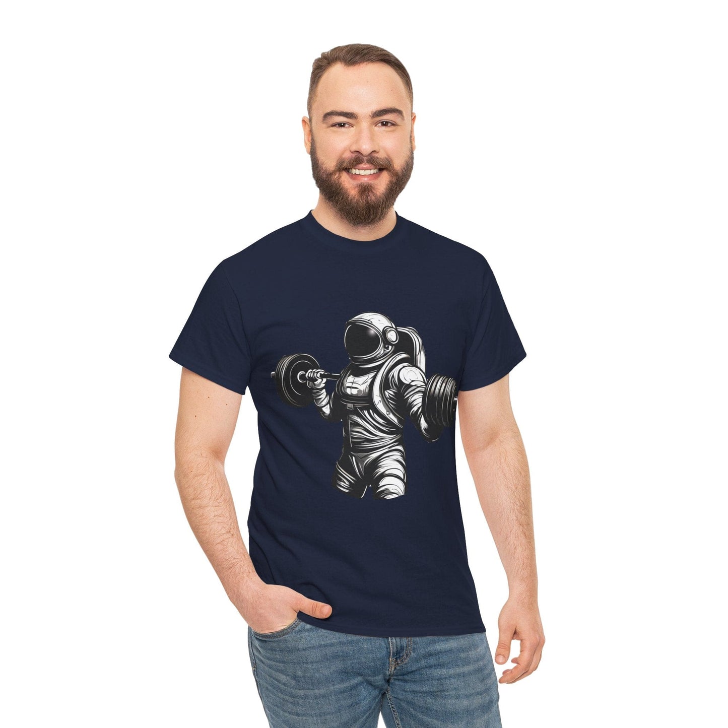 Camiseta de culturista astronauta: rompiendo límites en el espacio Camiseta gráfica de gimnasio Flashlander