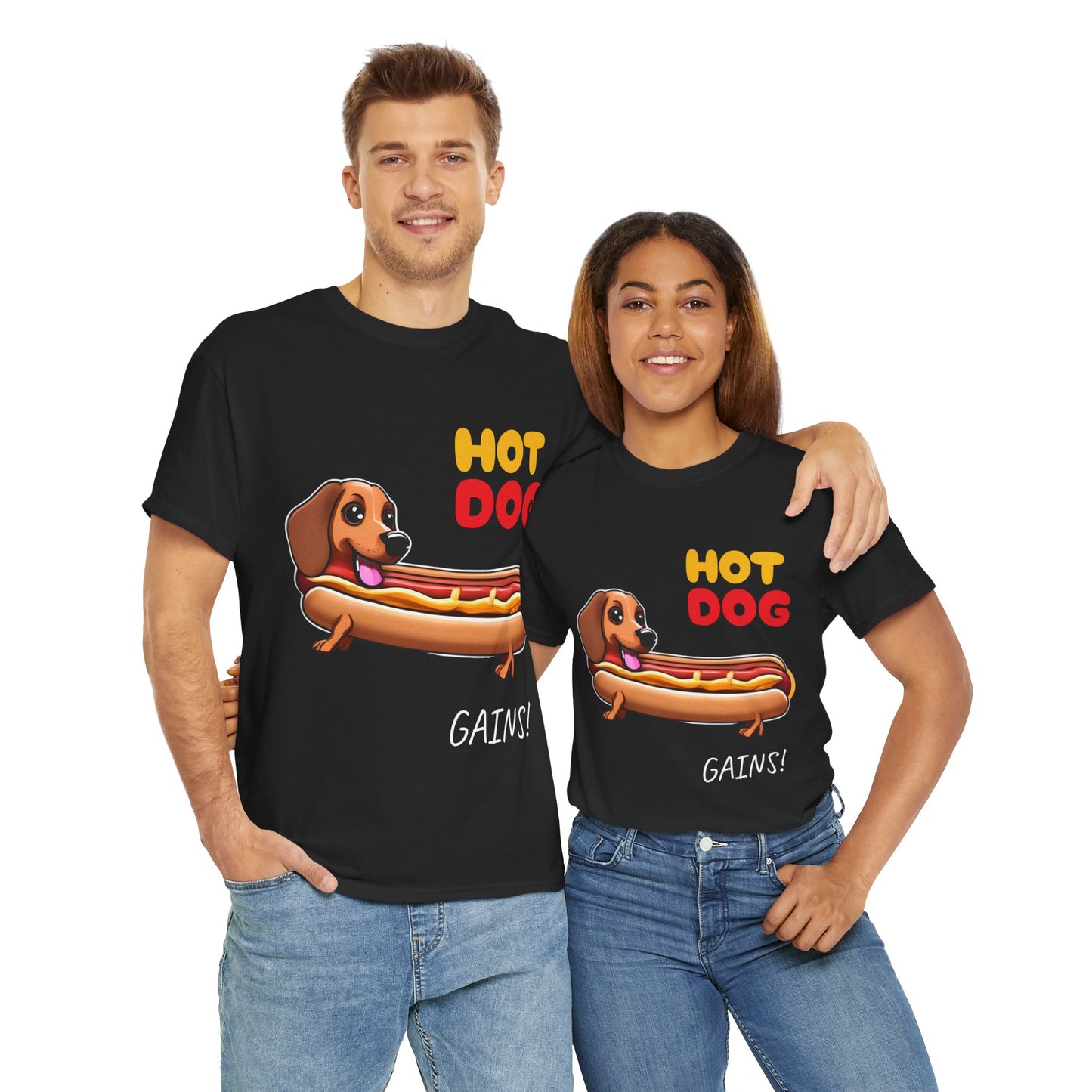 Hot Dog Gains Dachshund Dog - Flashlander Gym Shirt