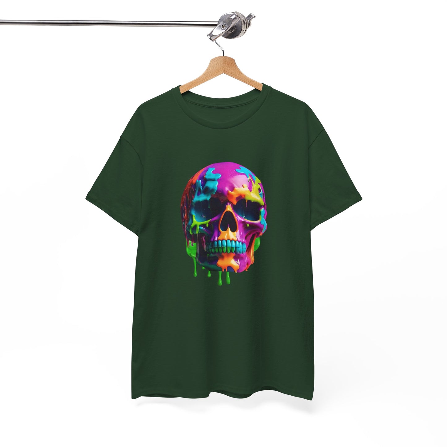 Camiseta con calavera de fusión de neón Flashlander