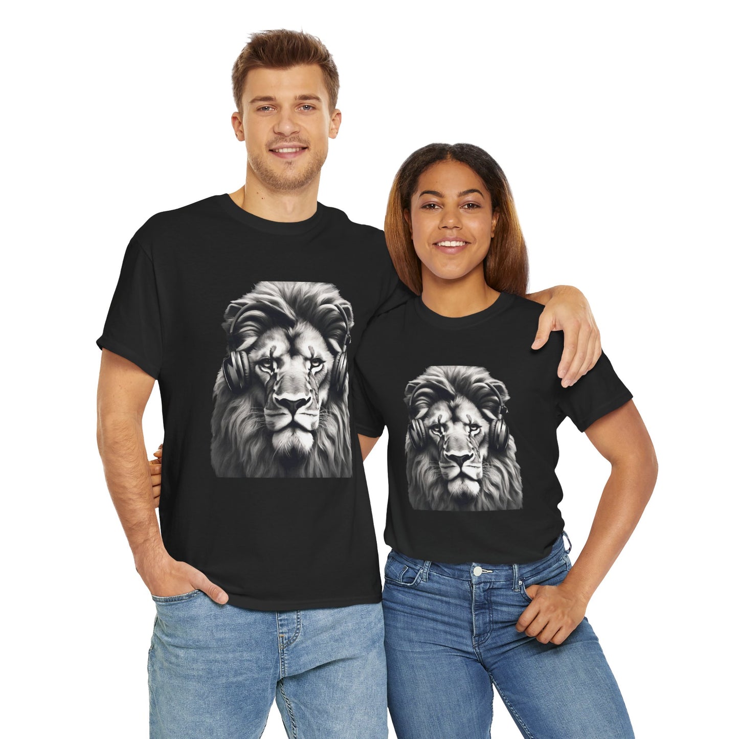 Lion Training with Headphones - Flashlander Gym Shirt