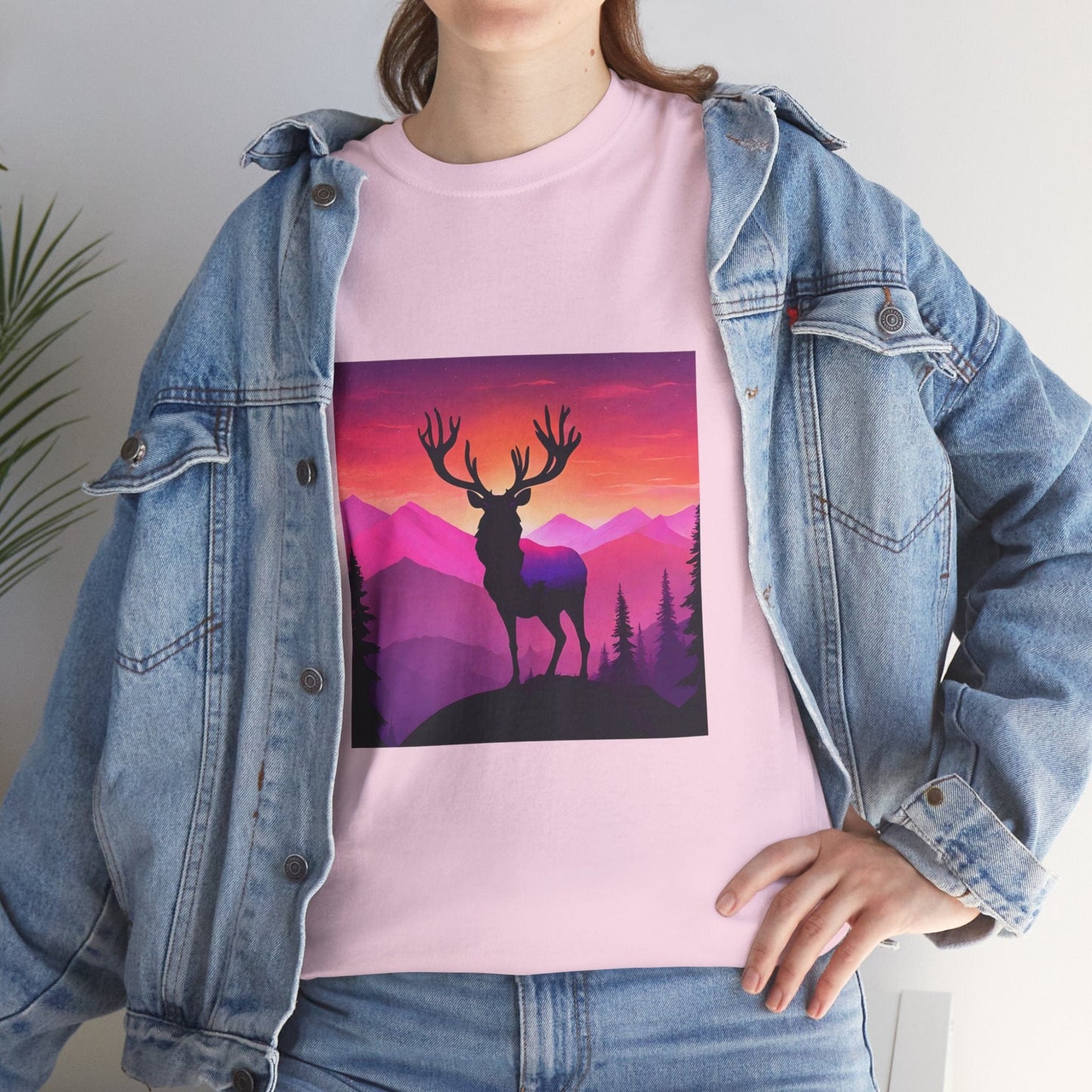 Deer Majestic Sunset Flashlander Gym Shirt