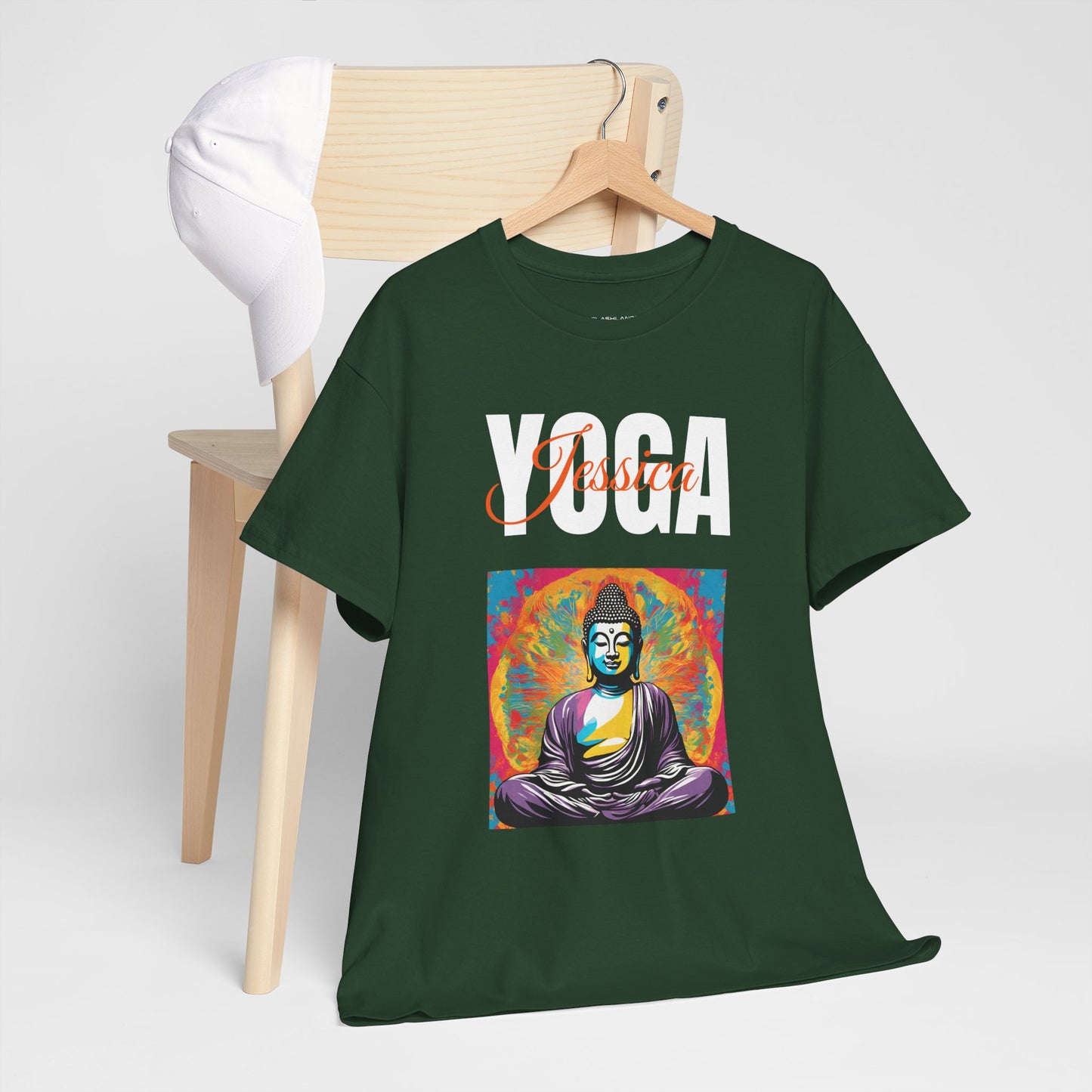 Personalized Yoga Shirt - Buddha Tee - Custom Name Flashlander Yoga Tee