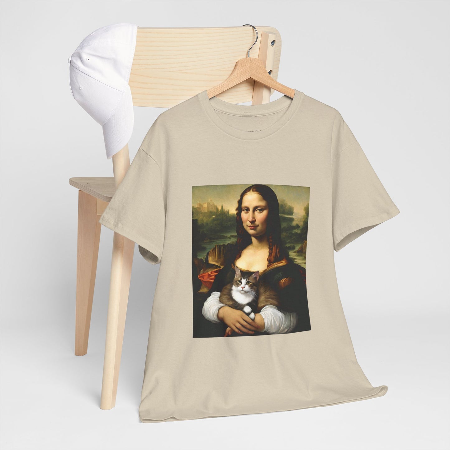 Mona Lisa with Cat - Flashlander Gym Shirt