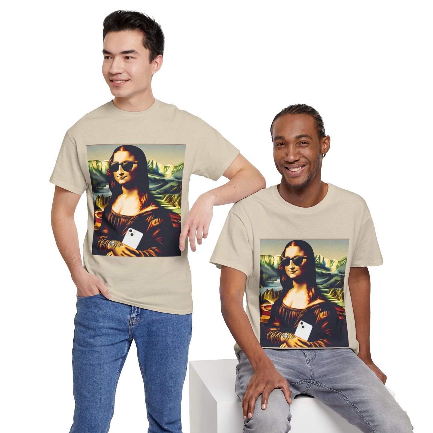 Funny modern Mona Lisa - Flashlander Gym Shirt