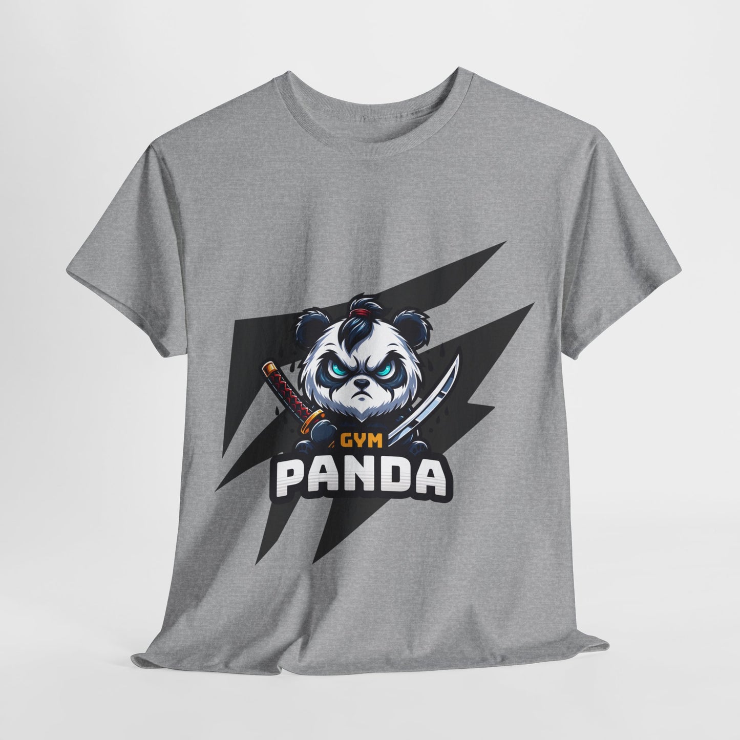 Panda Gym Samurai Shirt Flashlander Performance T-Shirt Cotton Unisex Charcoal Black Graphic Tee