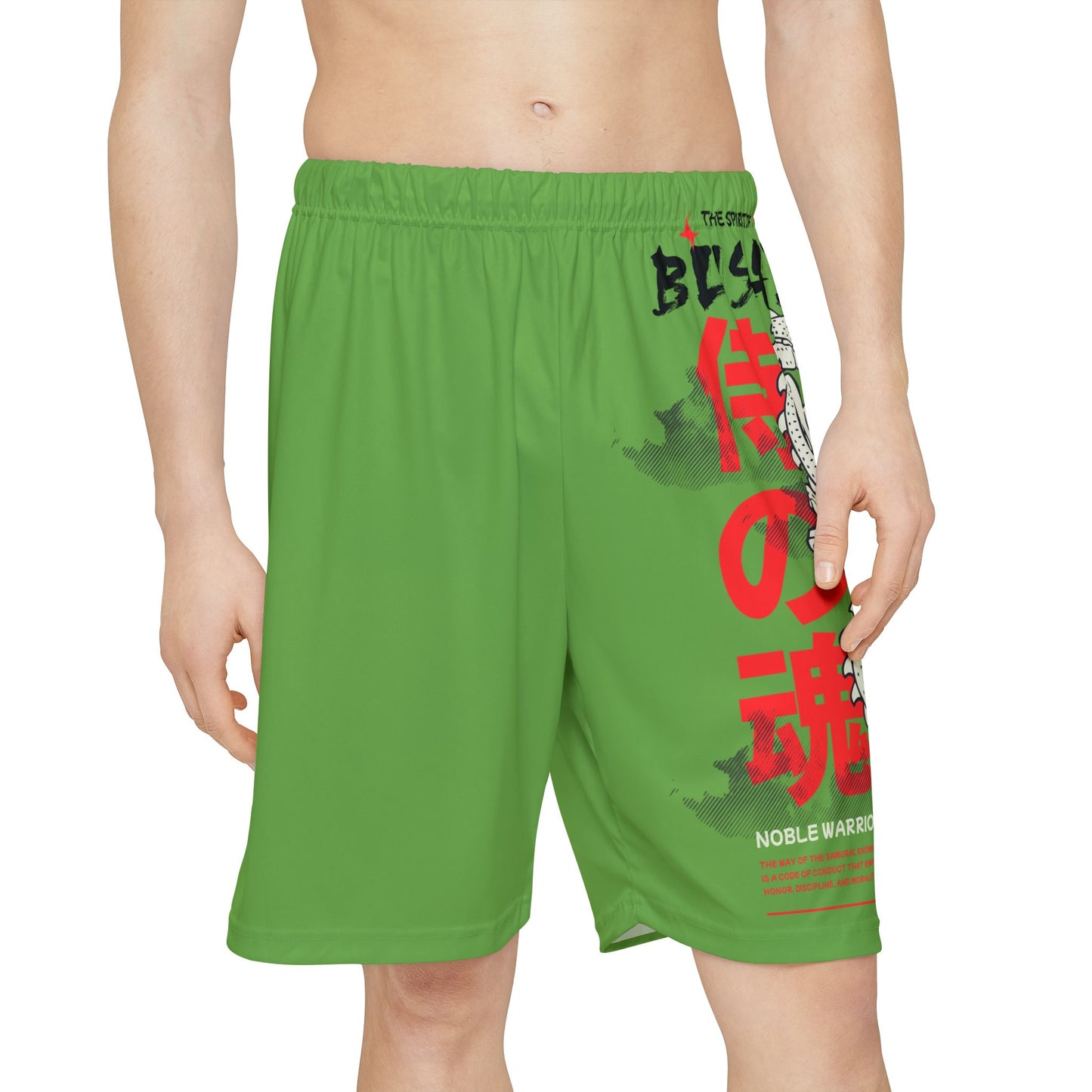 Japanese Dragon Bushido - Flashlander Performance Men’s Gym Shorts Green