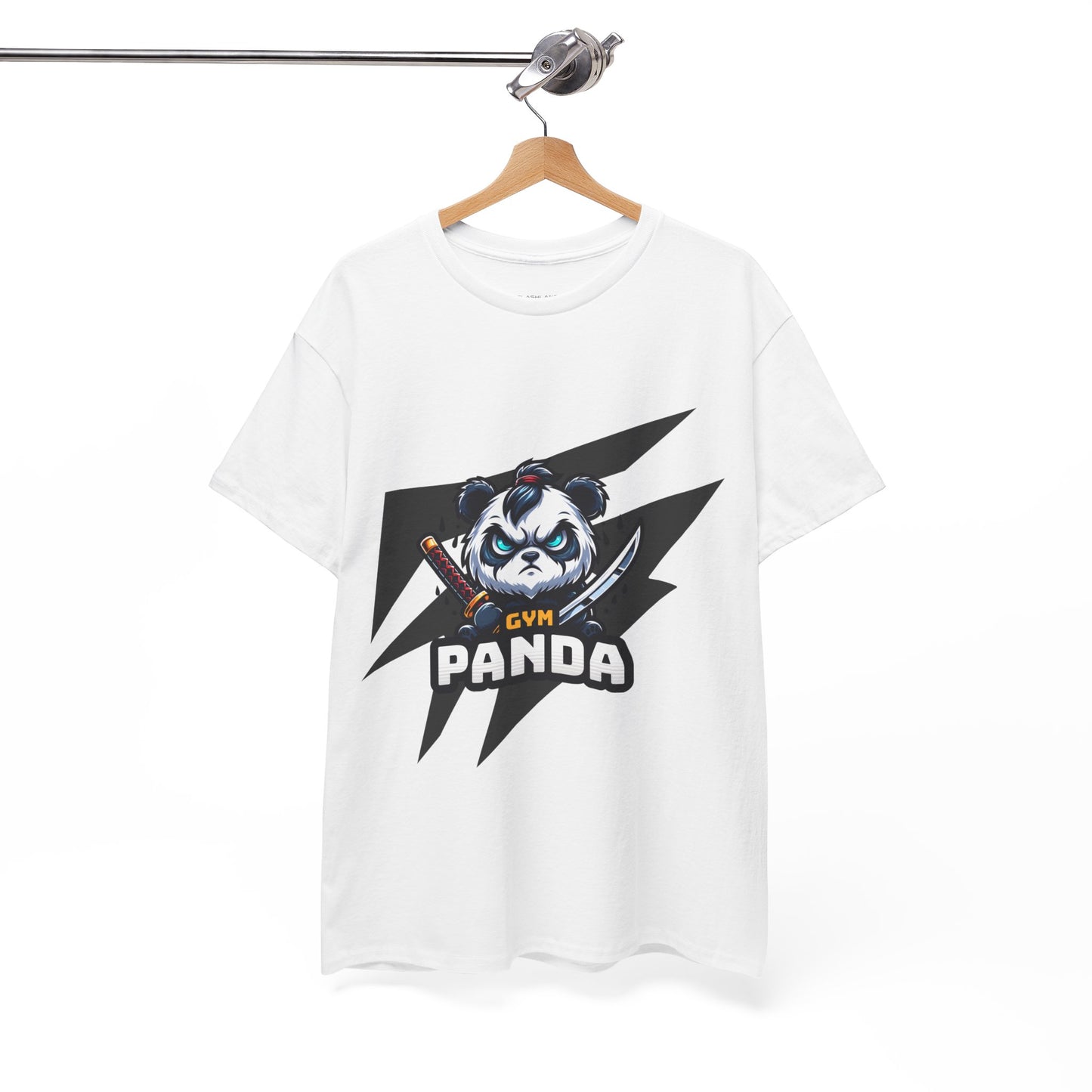 Panda Gym Samurai Shirt Flashlander Performance T-Shirt Cotton Unisex Charcoal Black Graphic Tee