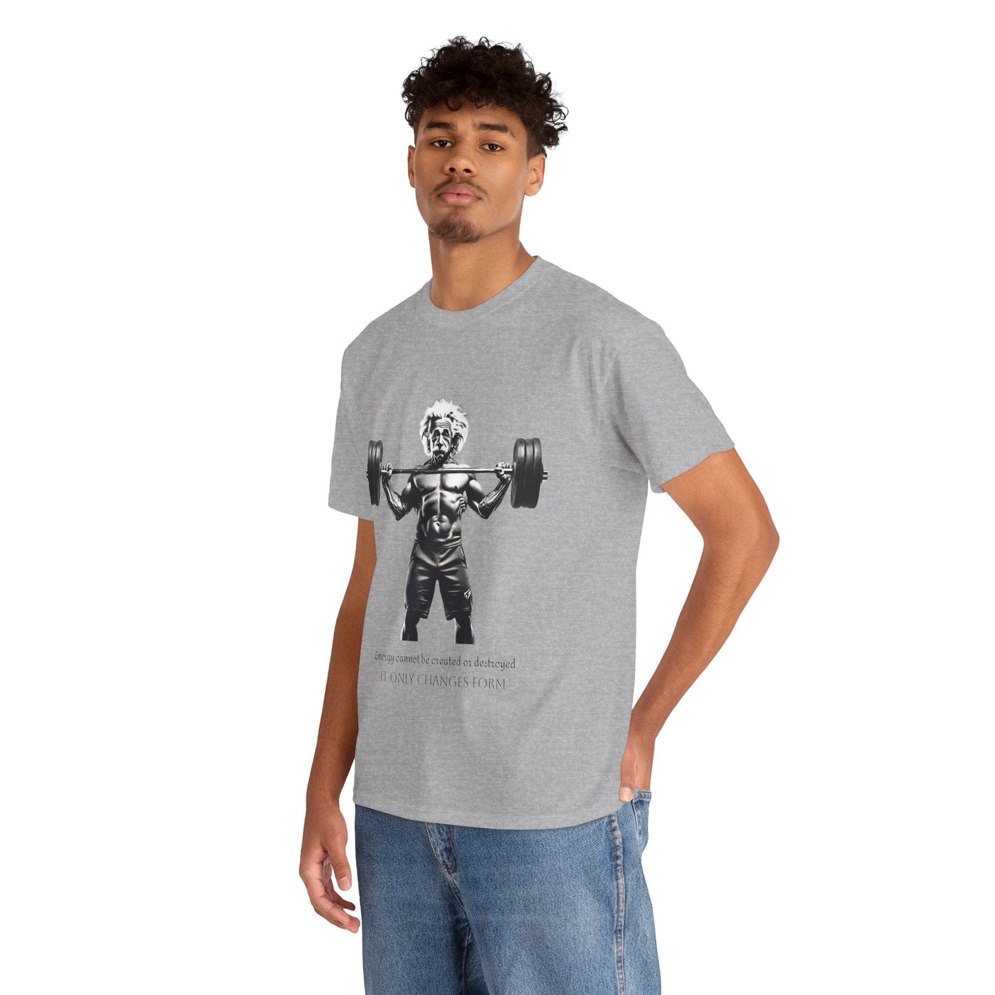 Camiseta de culturista Albert Einstein: la energía de Flashlander no se puede crear ni destruir, solo cambia de forma. Camiseta gráfica con cita