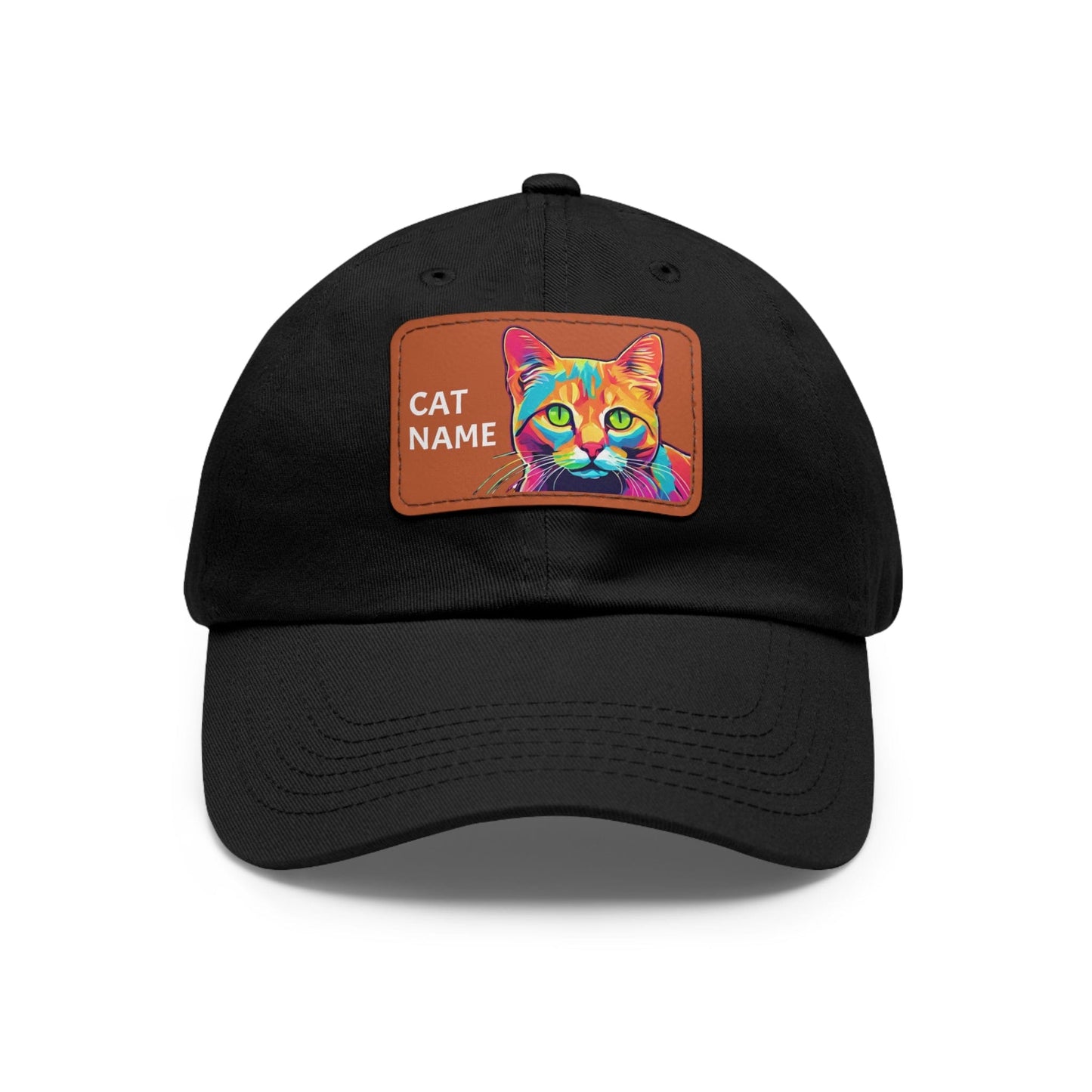 Cat Hat Cat Cap Cat Pop Art Hat Dad Hat with Patch (Rectangle) Baseball Cap Kitten Hat Kitty Hat Kitty Cap Custom Hat Flashlander