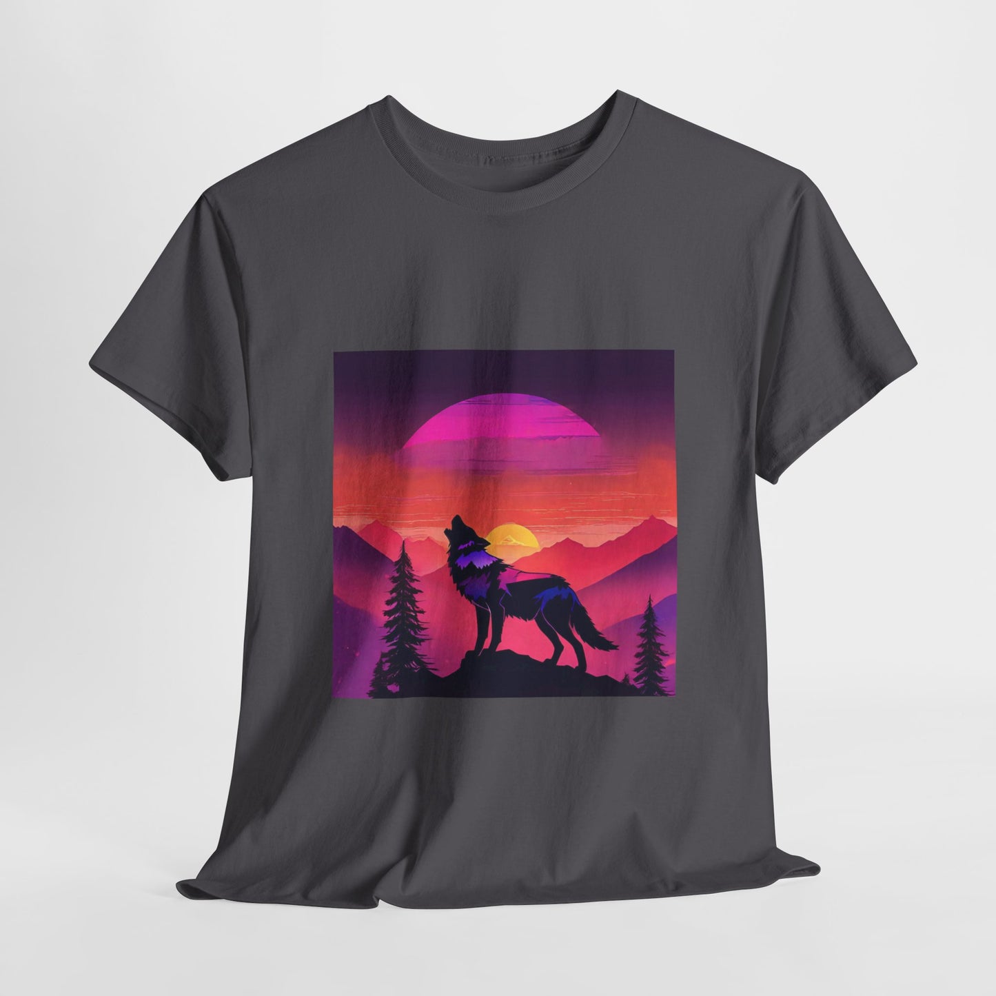 Wolf Majestic Sunset Gaphic Tee Flashlander