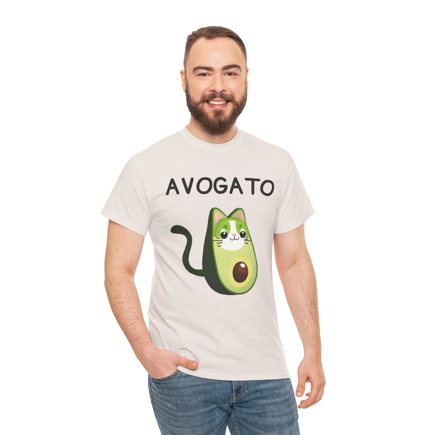 Avogato Funny Avocado Cat Face - Flashlander Gym Shirt