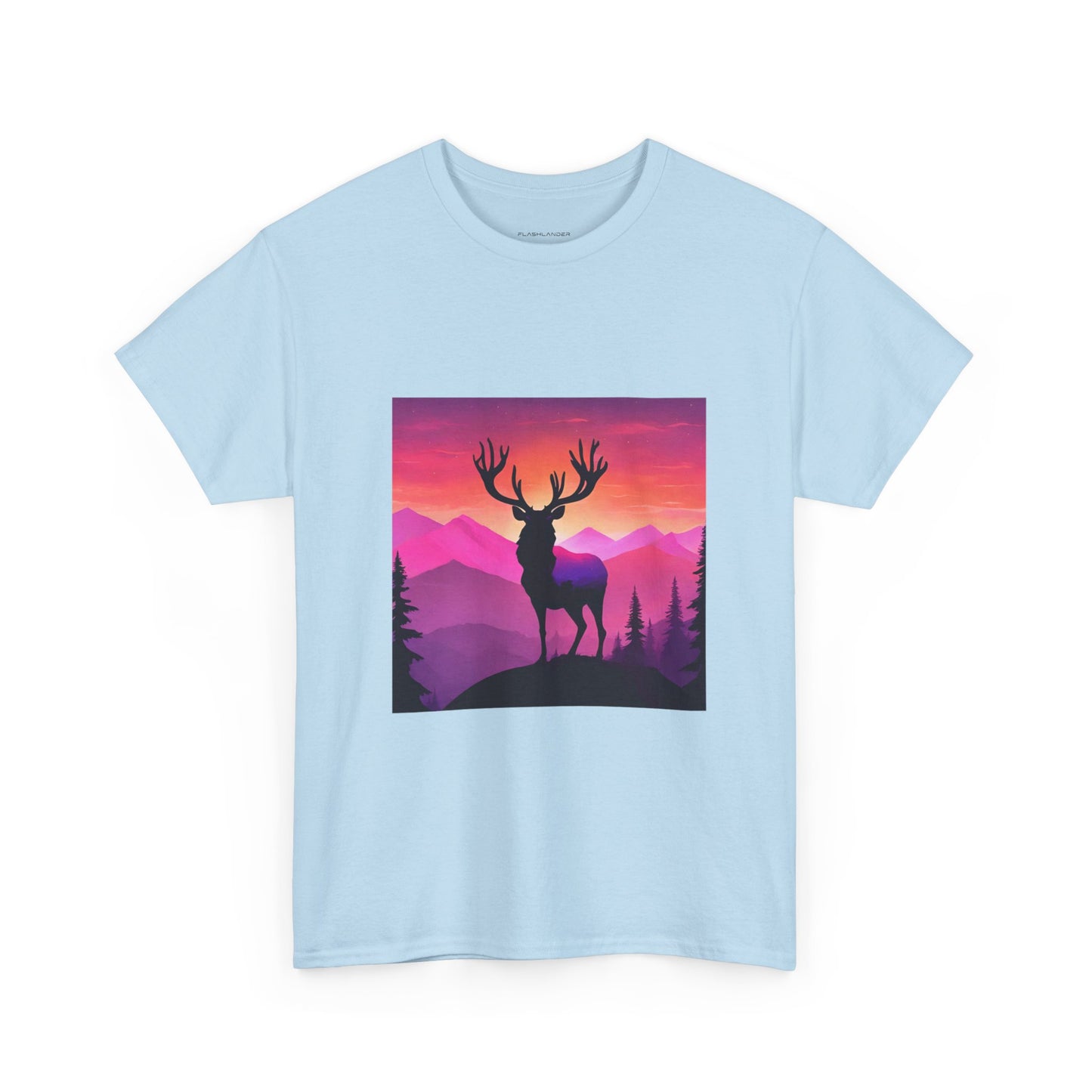 Deer Majestic Sunset Flashlander Gym Shirt