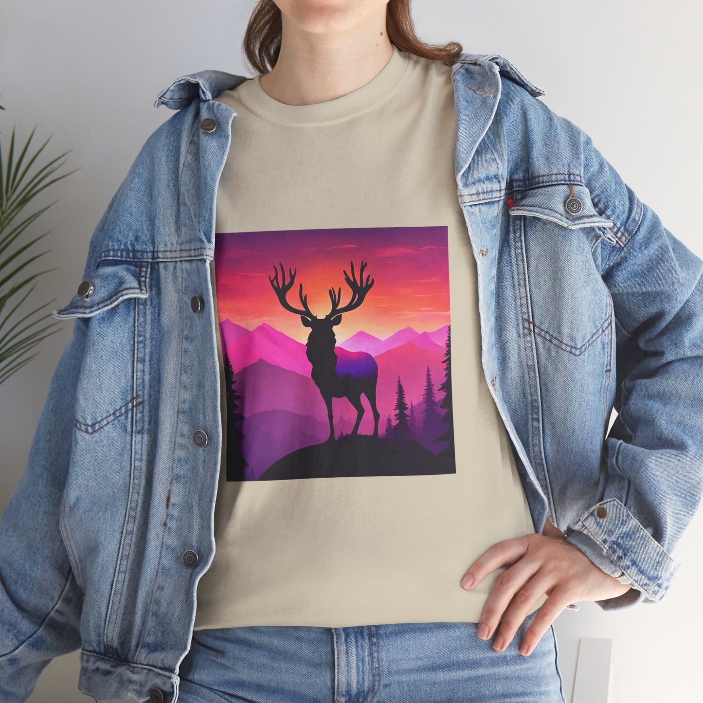 Deer Majestic Sunset Flashlander Gym Shirt