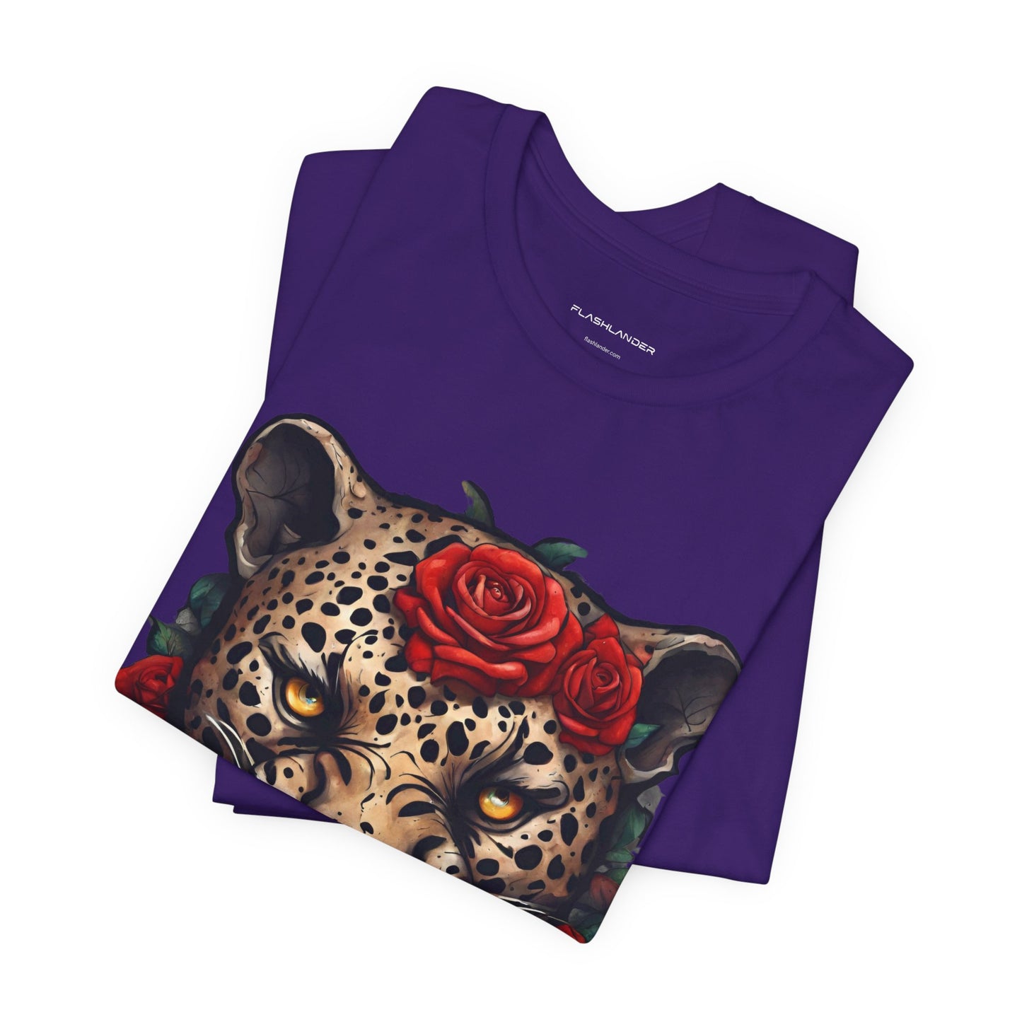 Jaguar Flames and Roses Graphic Tee Flashlander